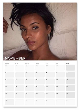 Maya Jama November 2026 calendar page
