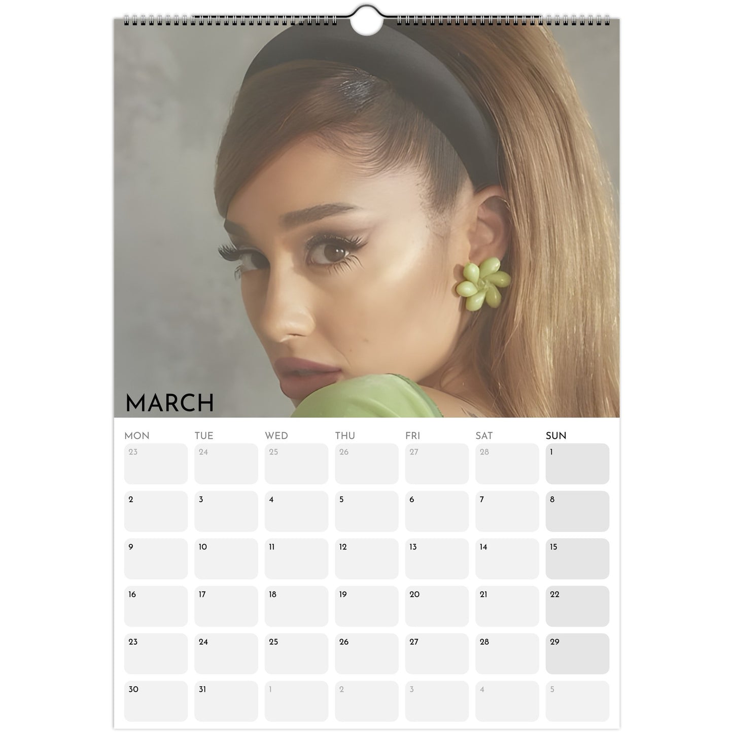 Ariana Grande 2026 A3 wall calendar March