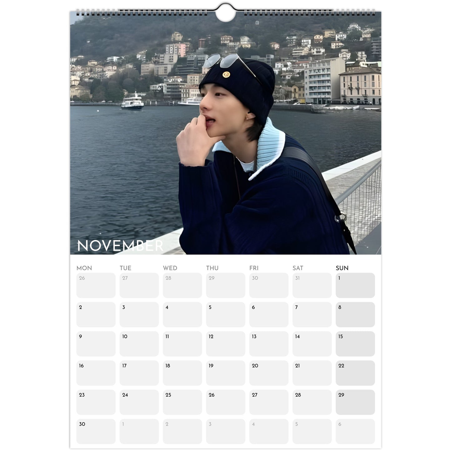 Stray Kids Hyunjin Boyfriend Style 2026 A3 wall calendar November