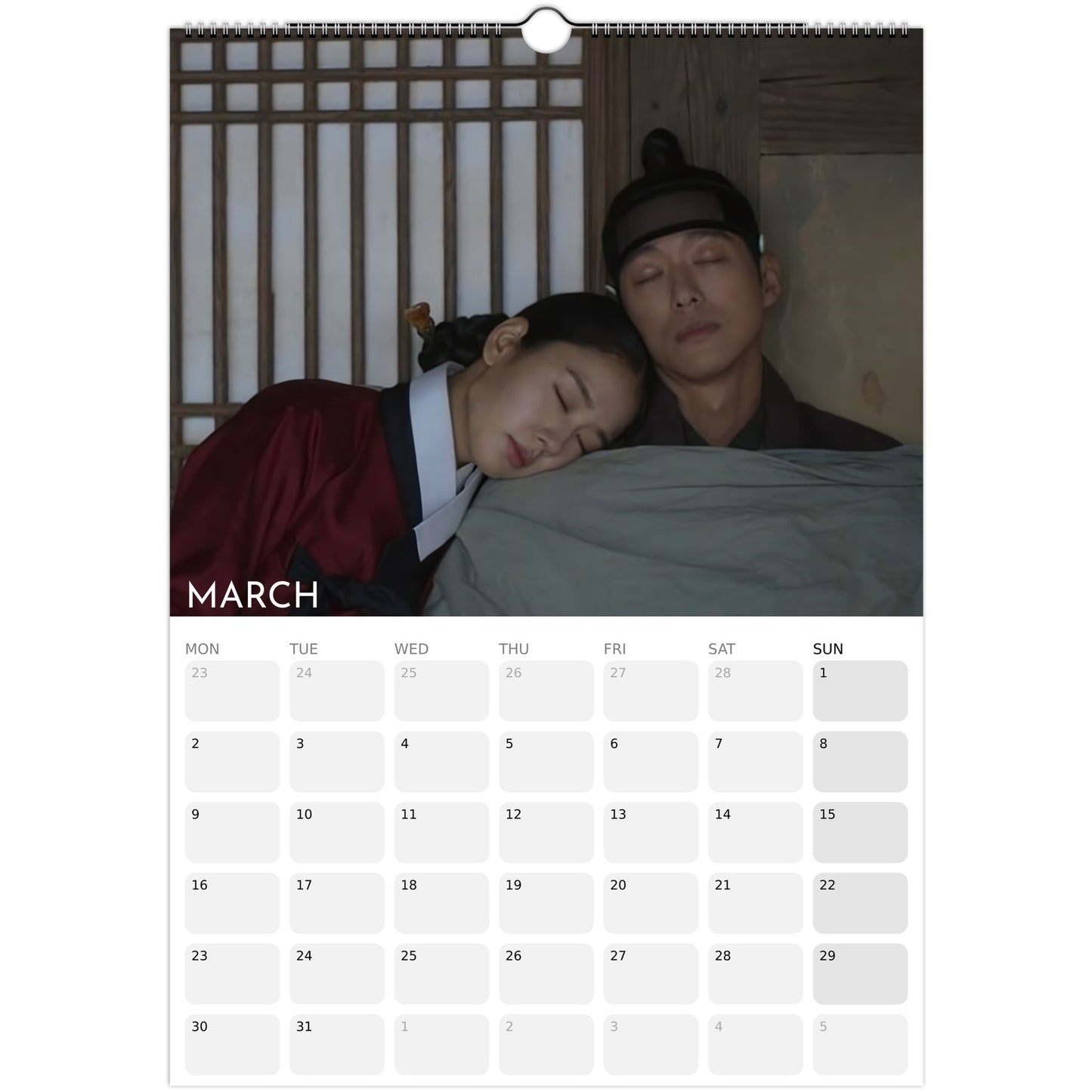 My Dearest 2026 A3 wall calendar March