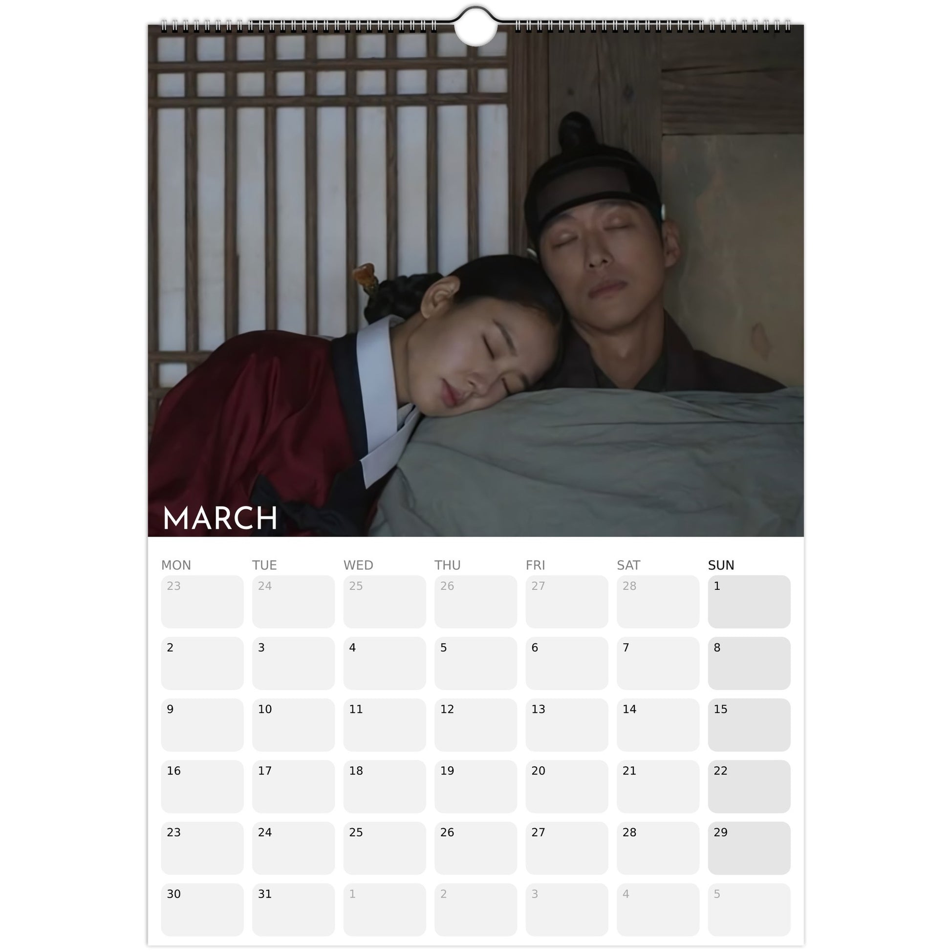 My Dearest 2026 A3 wall calendar March