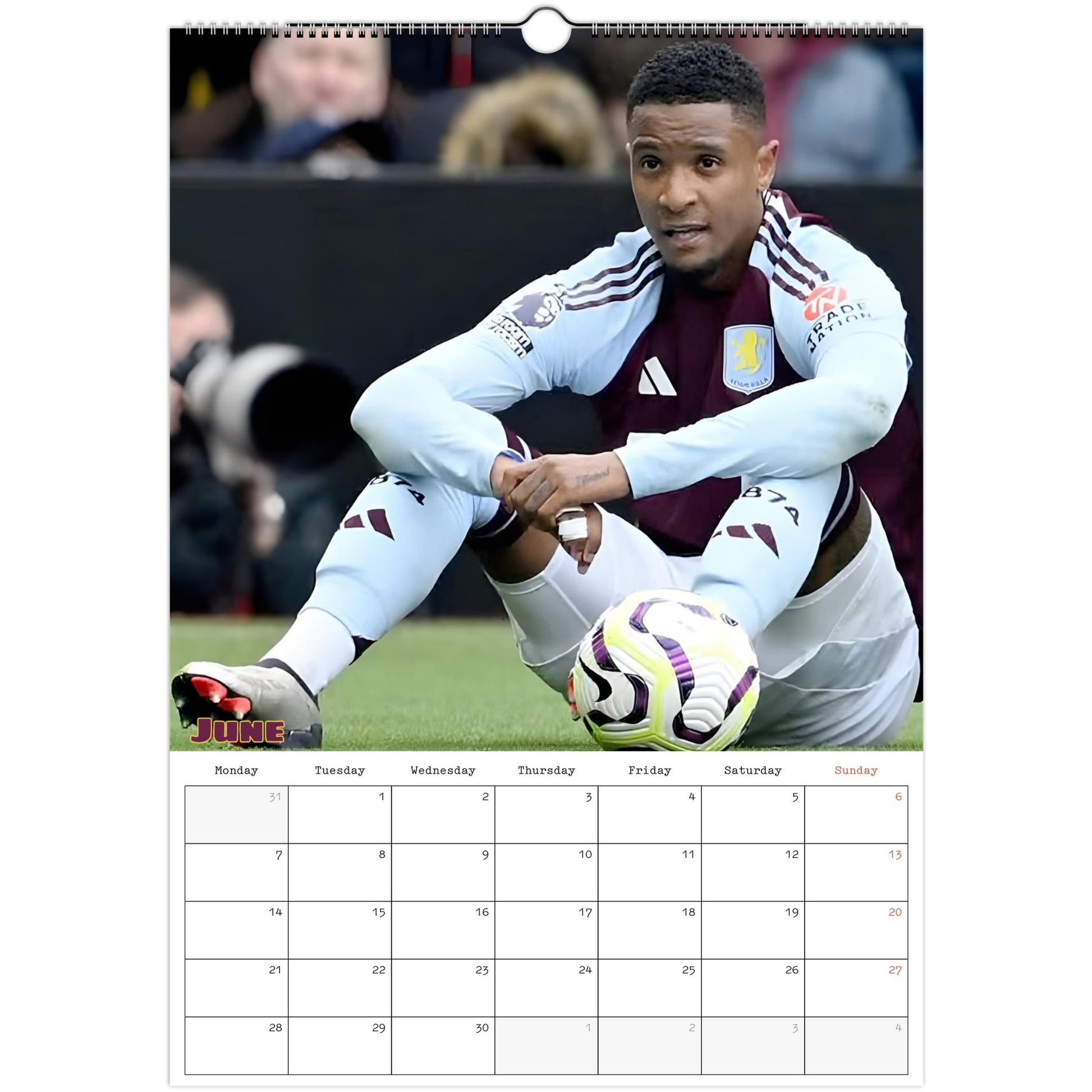 Aston Villa Calendar June page