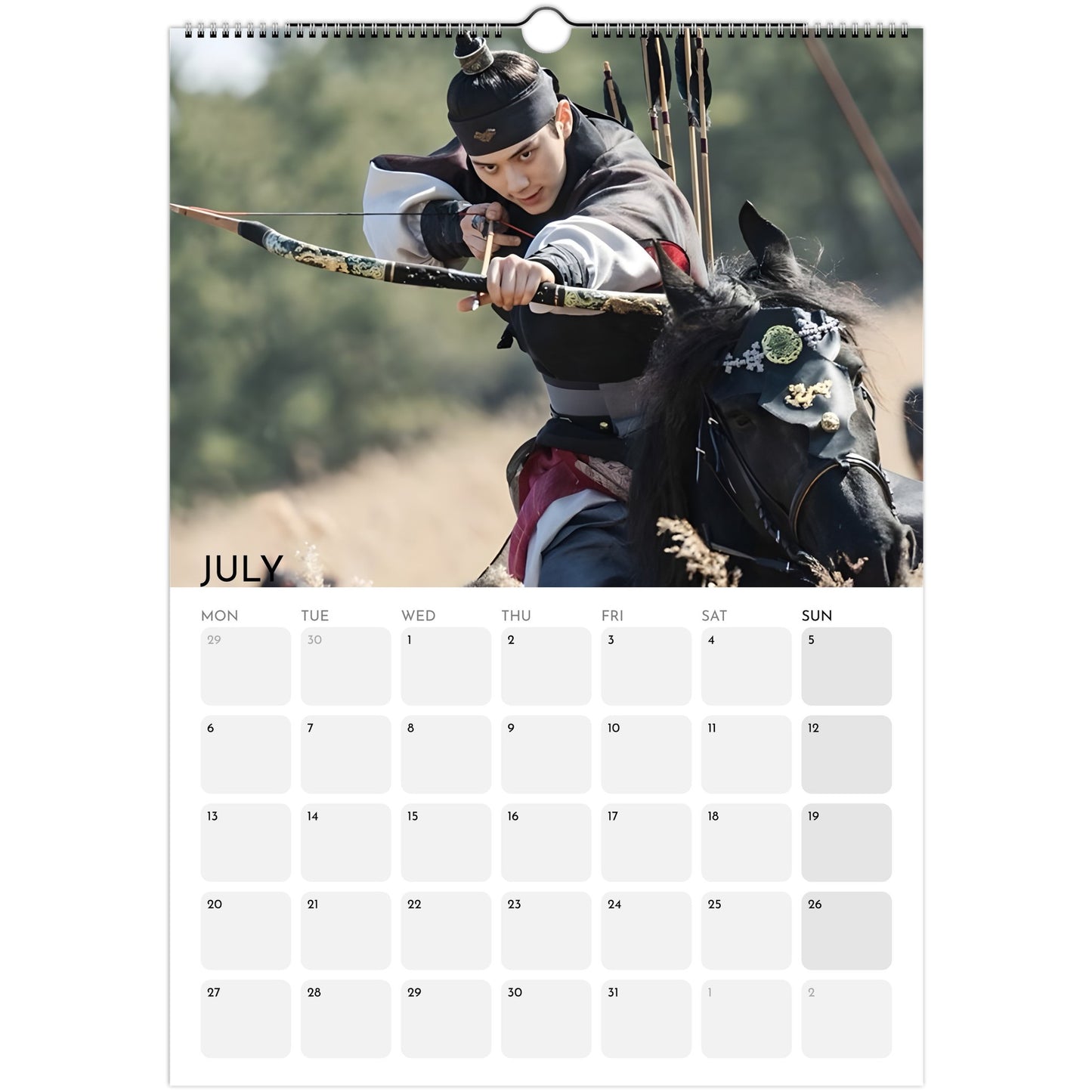 Bon Appétit Your Majesty 2026 A3 wall calendar July