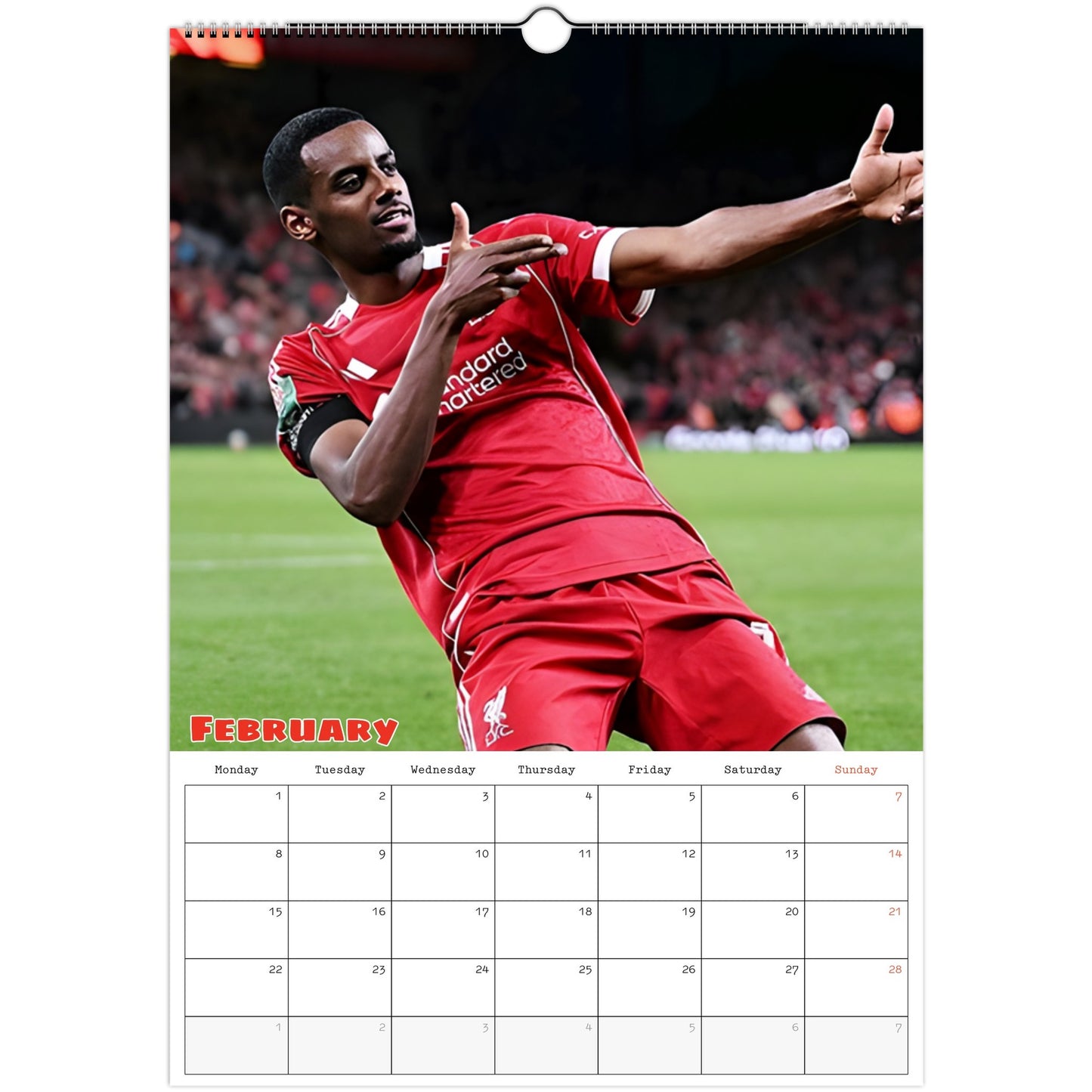 Liverpool Calendar February page