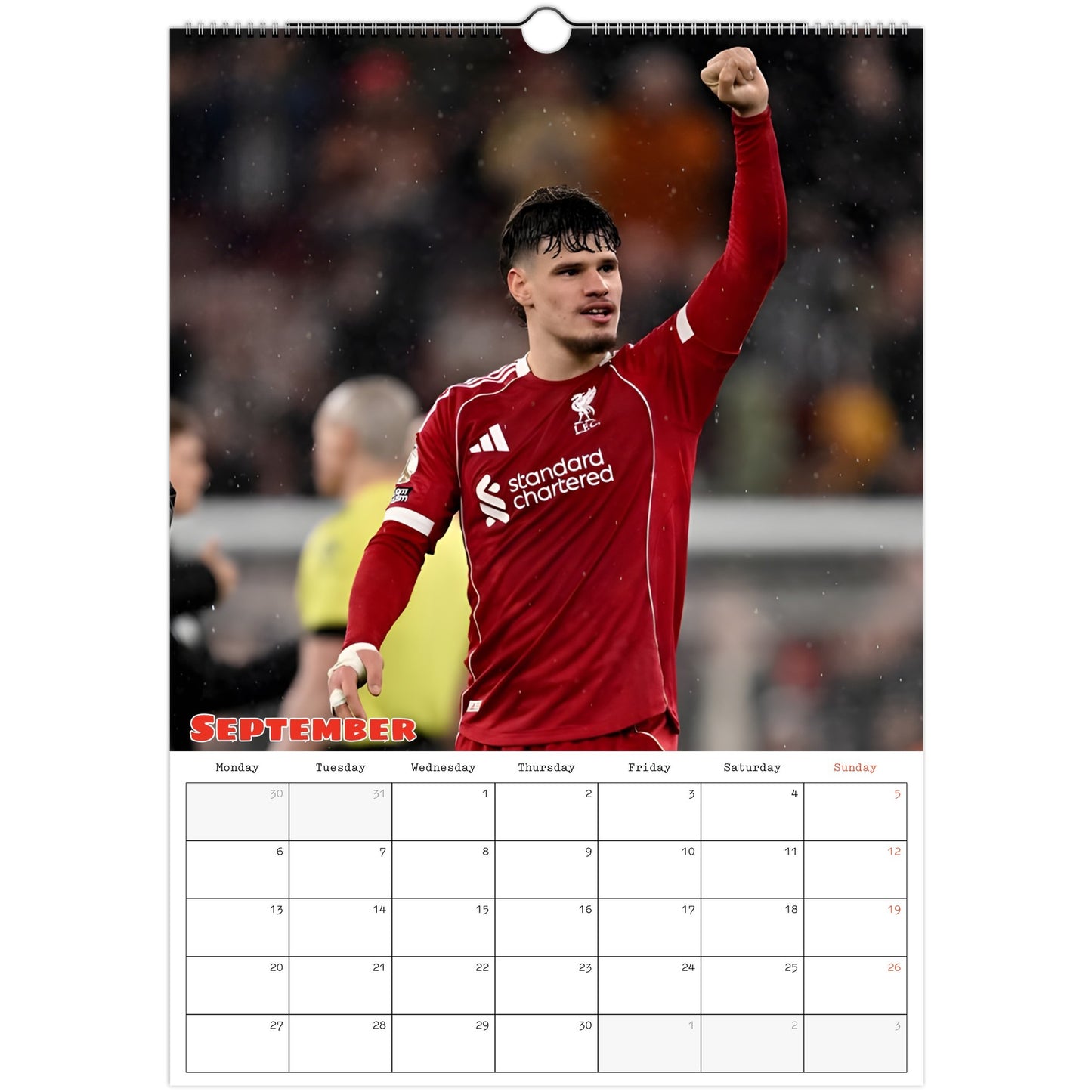 Liverpool Calendar September page