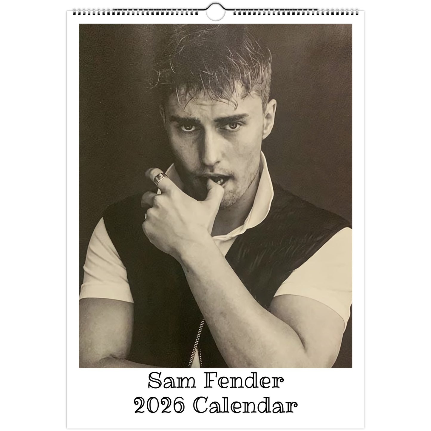 Sam Fender 2026 A3 wall calendar front cover