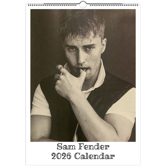 Sam Fender 2026 A3 wall calendar front cover