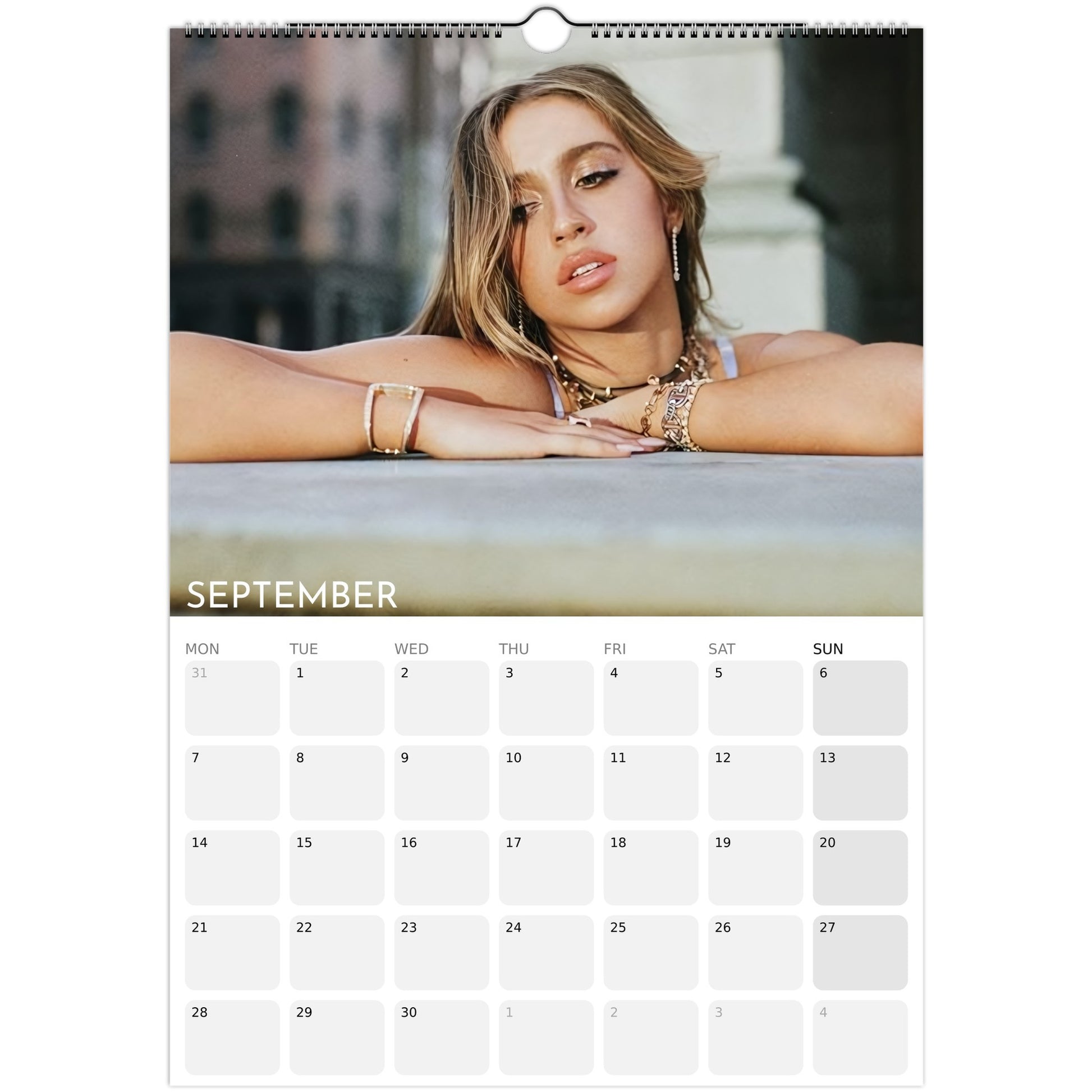 Tate McRae 2026 A3 wall calendar September
