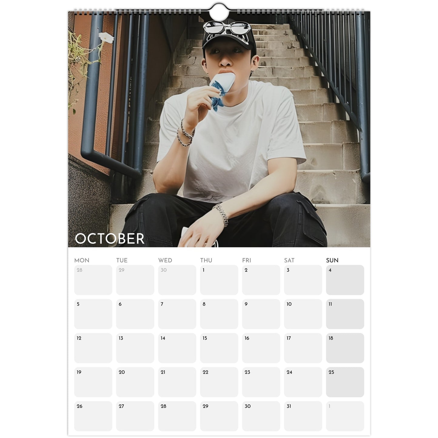 Stray Kids Bang Chan 2026 A3 wall calendar October