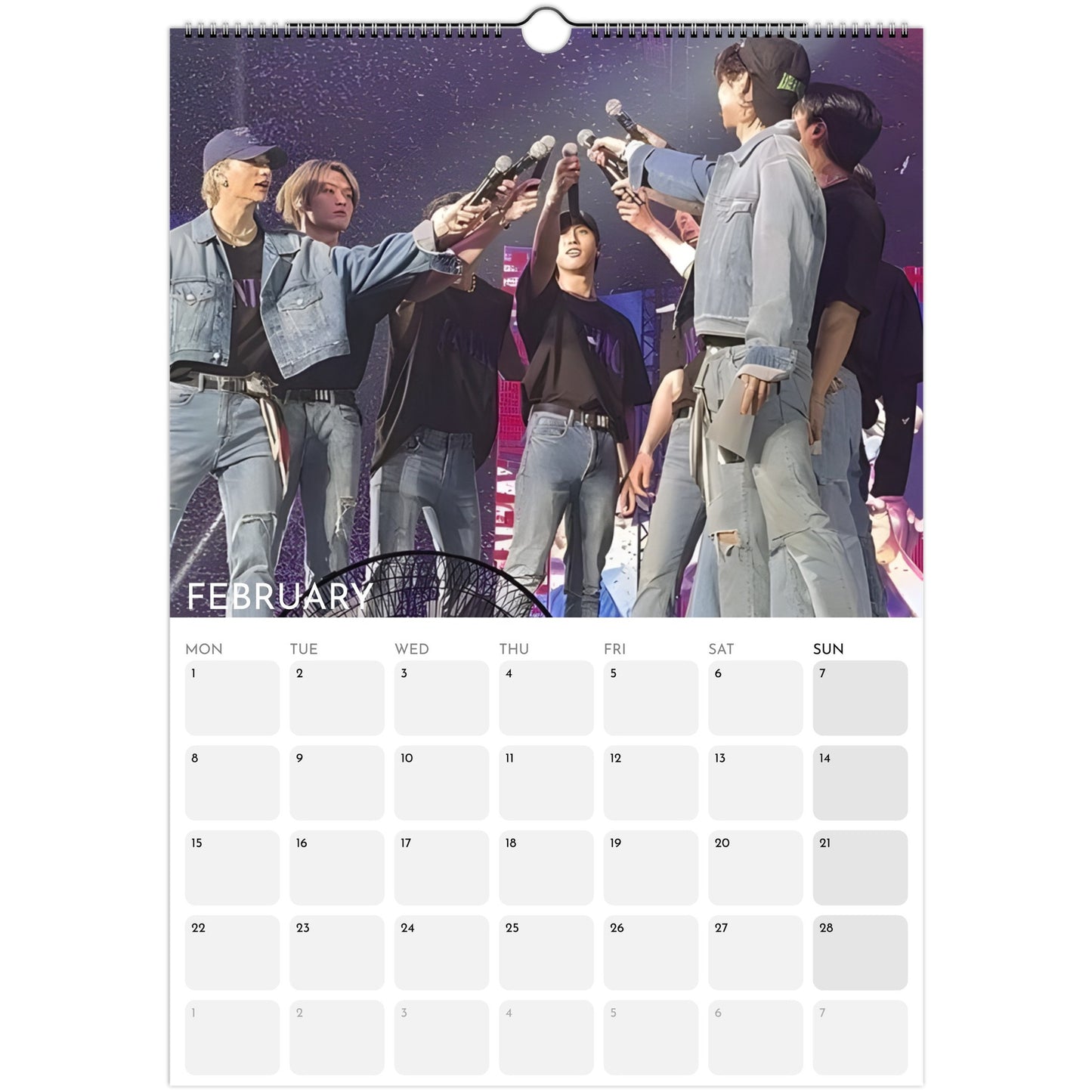 Stray Kids 2026 A3 wall calendar February 2027