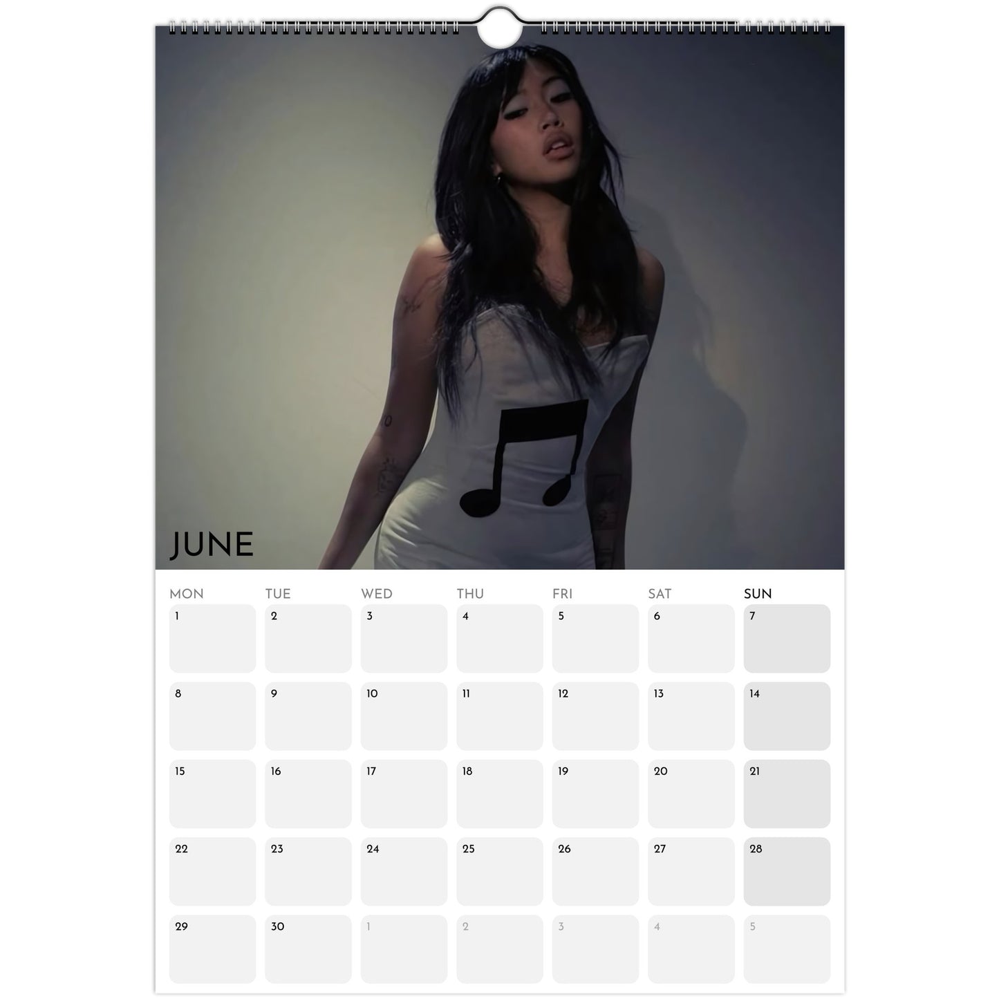 Beabadoobee 2026 A3 wall calendar June