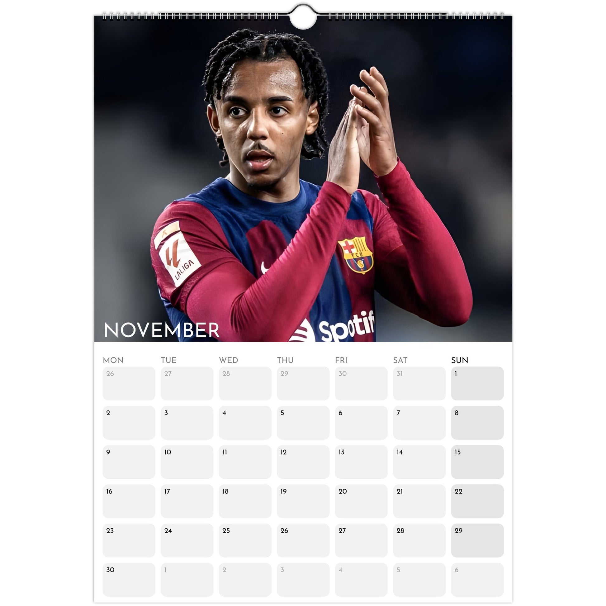 FC Barcelona 2026 A3 wall calendar November