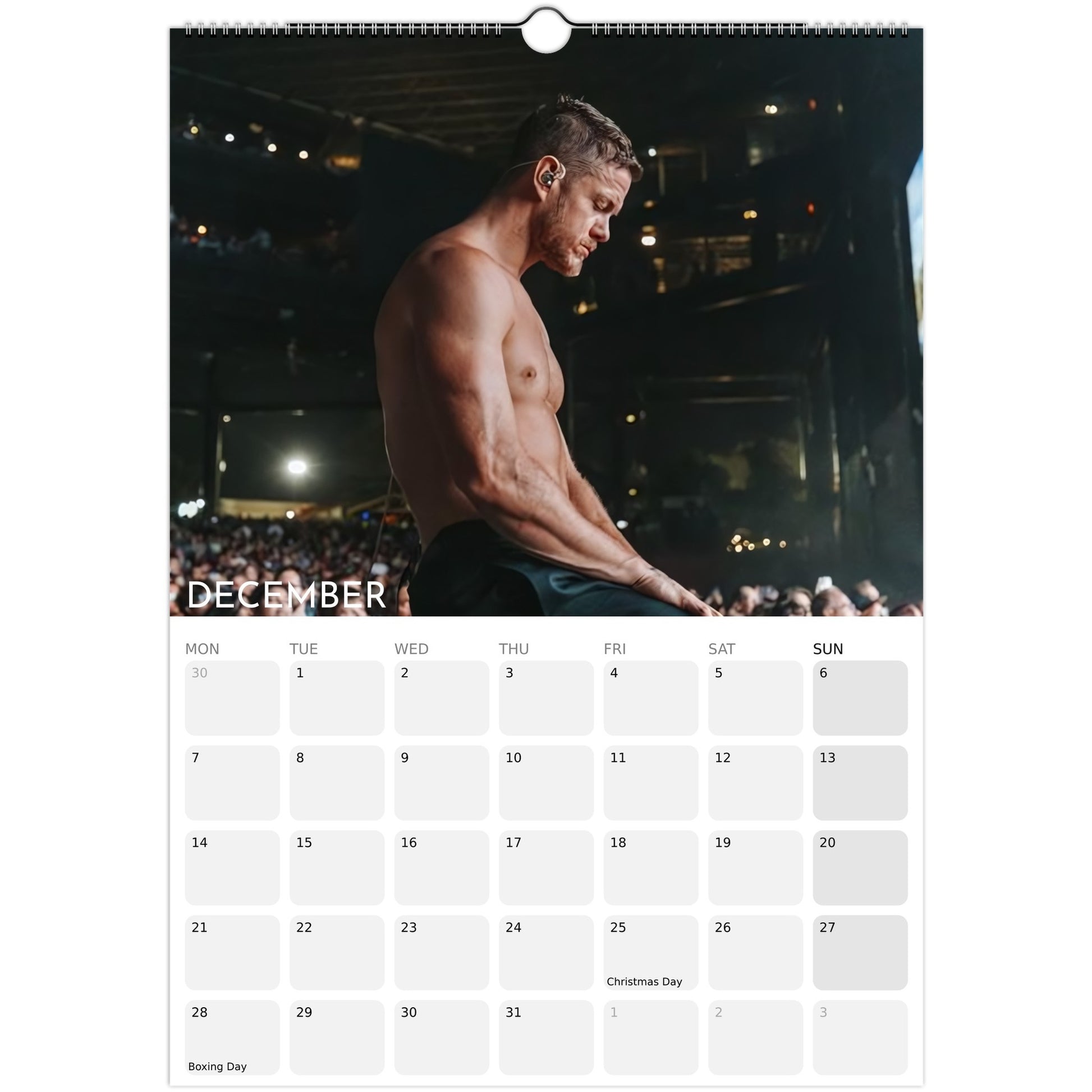 Imagine Dragons 2026 A3 wall calendar December