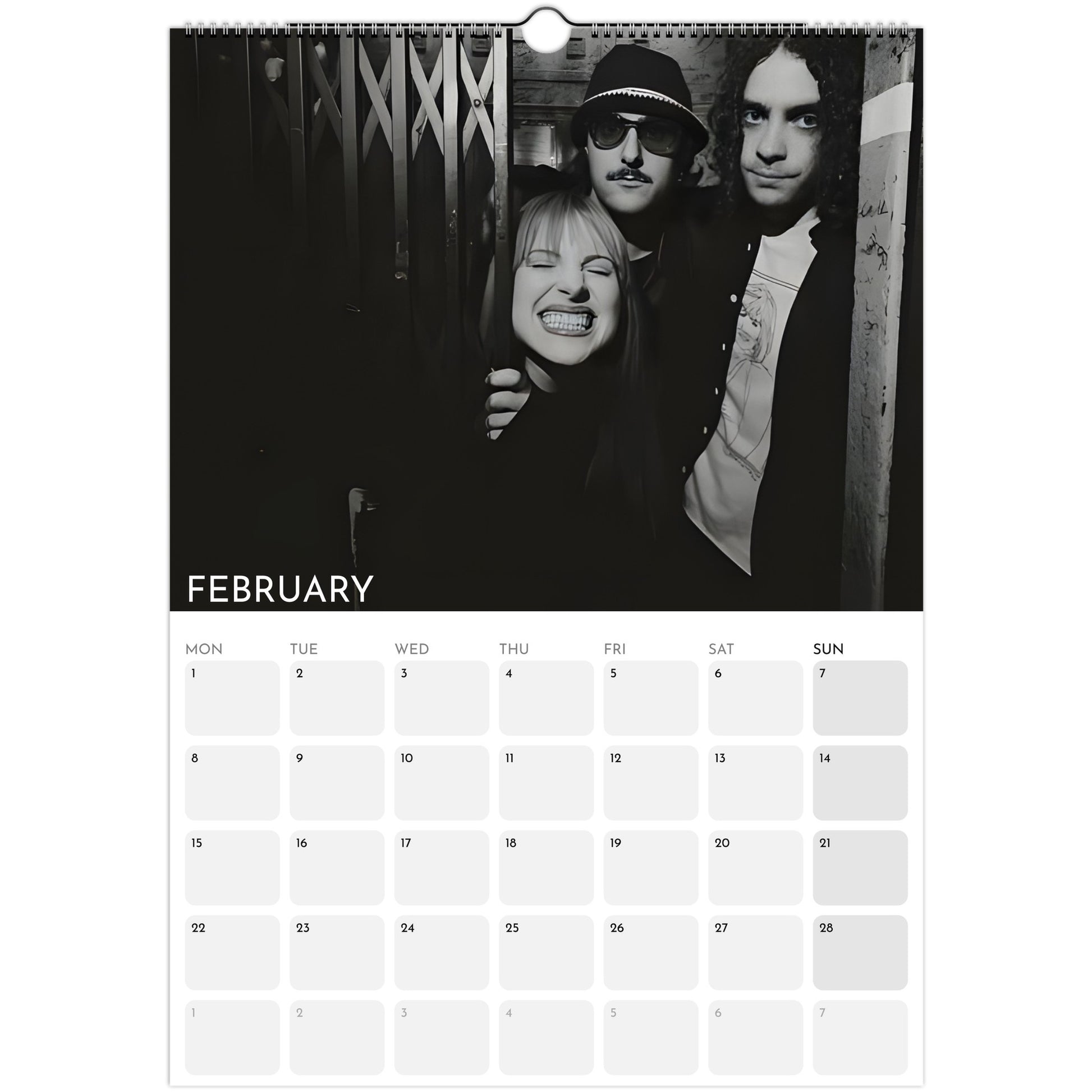Paramore and Hayley Williams 2026 A3 wall calendar February 2027