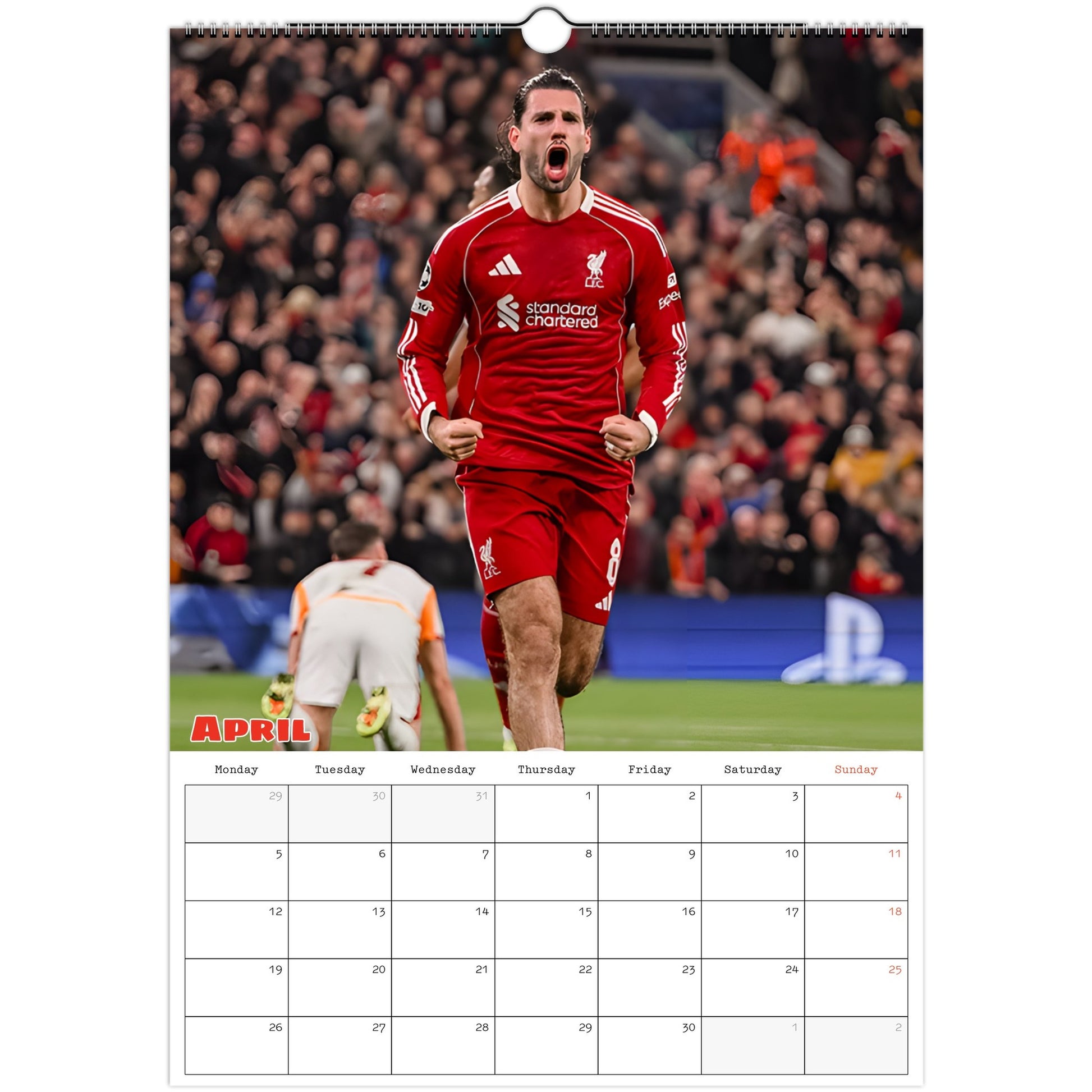 Liverpool Calendar April page