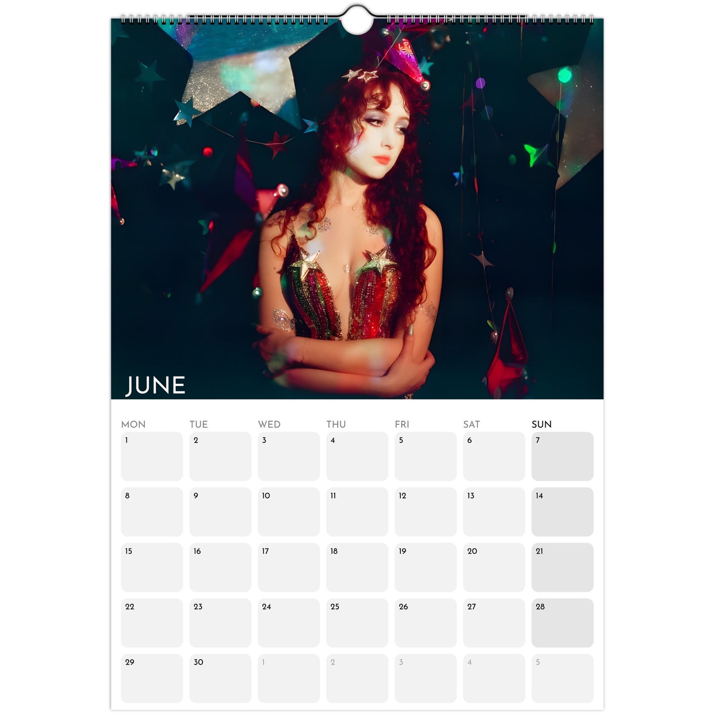 Chappell Roan 2026 A3 wall calendar June