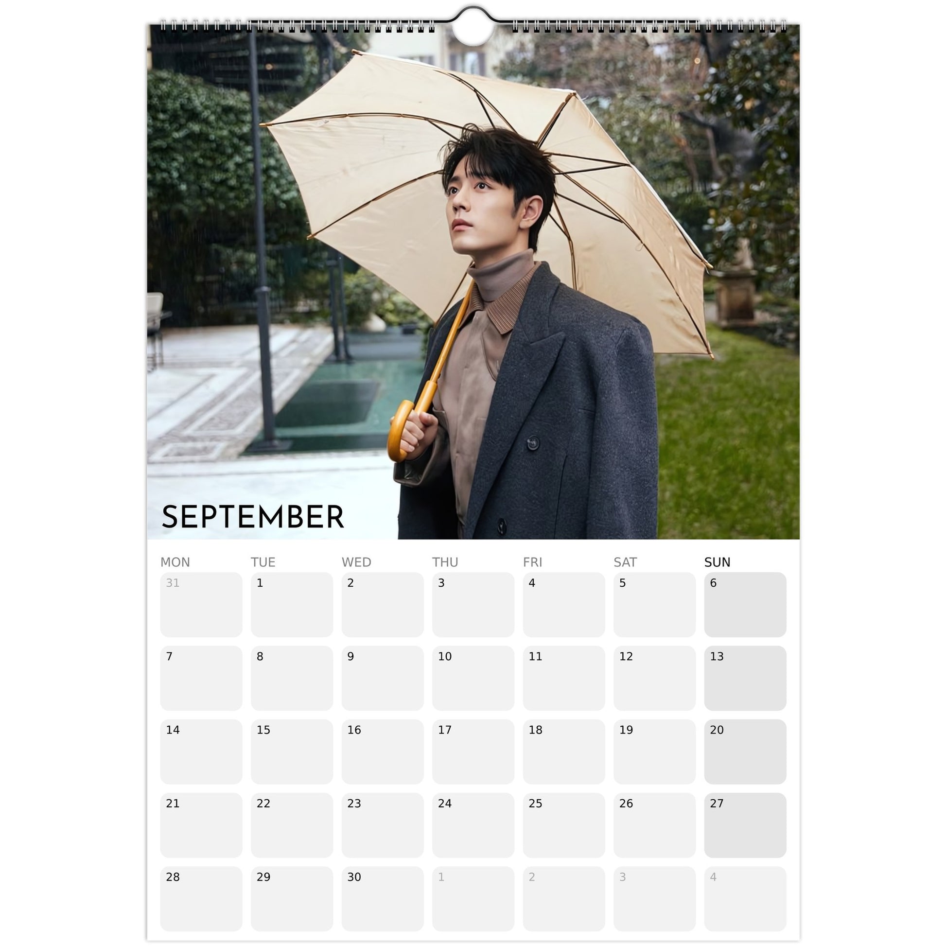 Xiao Zhan 2026 A3 wall calendar September