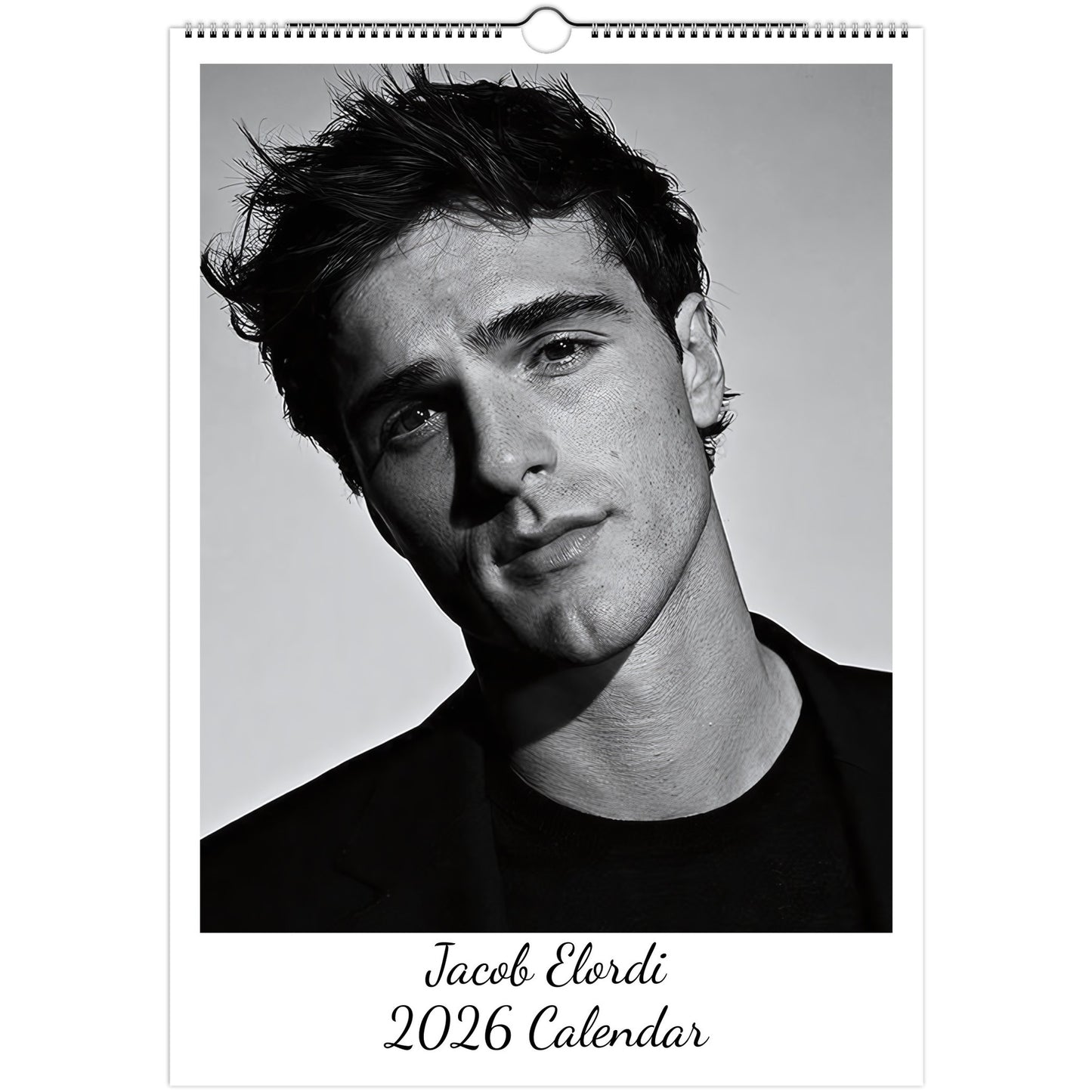 Jacob Elordi 2026 A3 wall calendar front cover