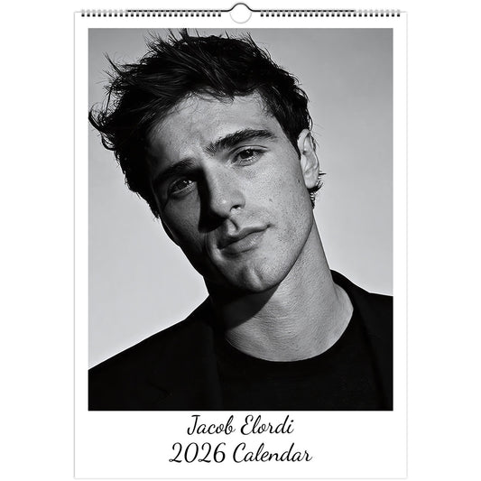 Jacob Elordi 2026 A3 wall calendar front cover