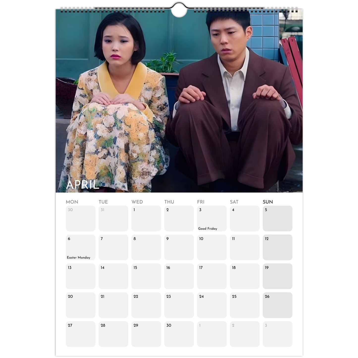 When Life Gives You Tangerines 2026 A3 wall calendar April