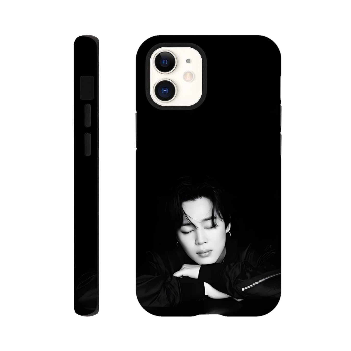 Shock‑absorbing Jimin iPhone case with impact‑resistant layers