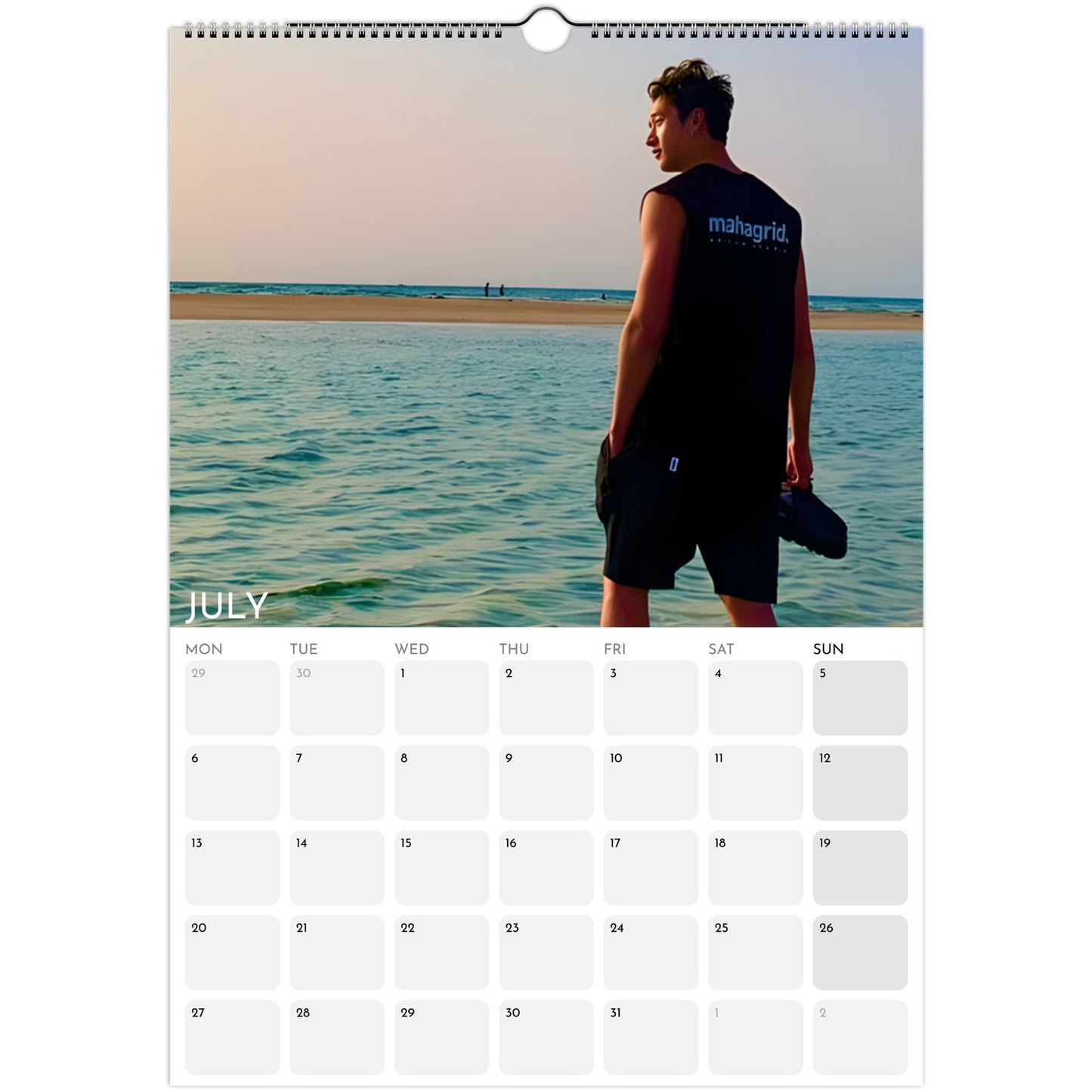 Stray Kids Bang Chan 2026 A3 wall calendar July