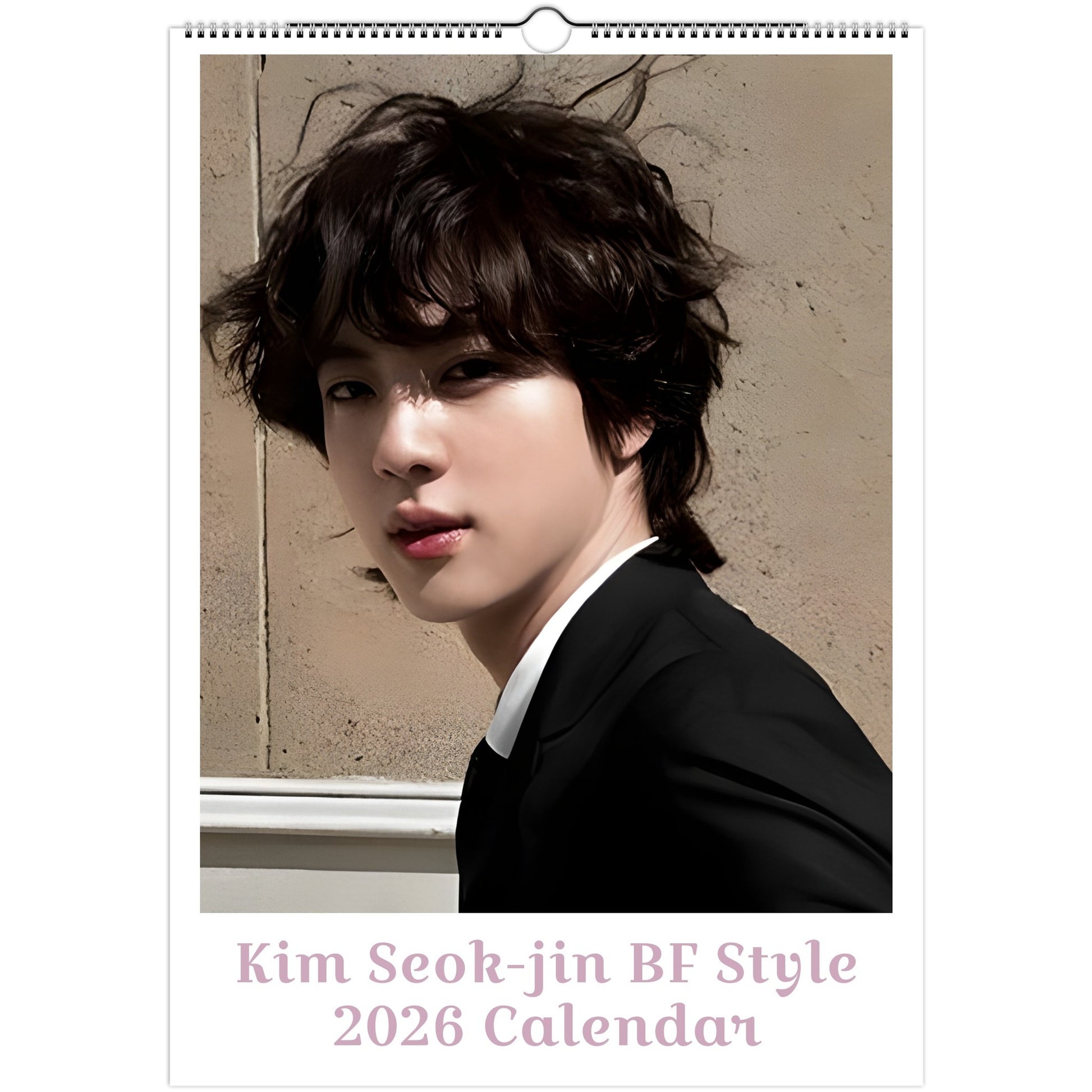 BTS Jin Kim Seok‑jin 2026 A3 boyfriend style calendar front cover