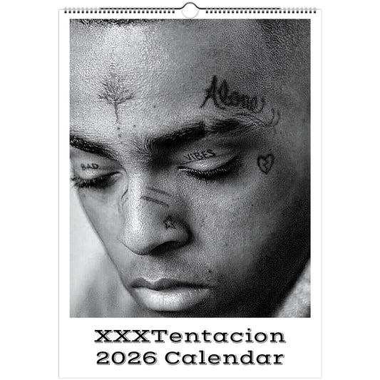 XXXTentacion Front Cover 2026 calendar page