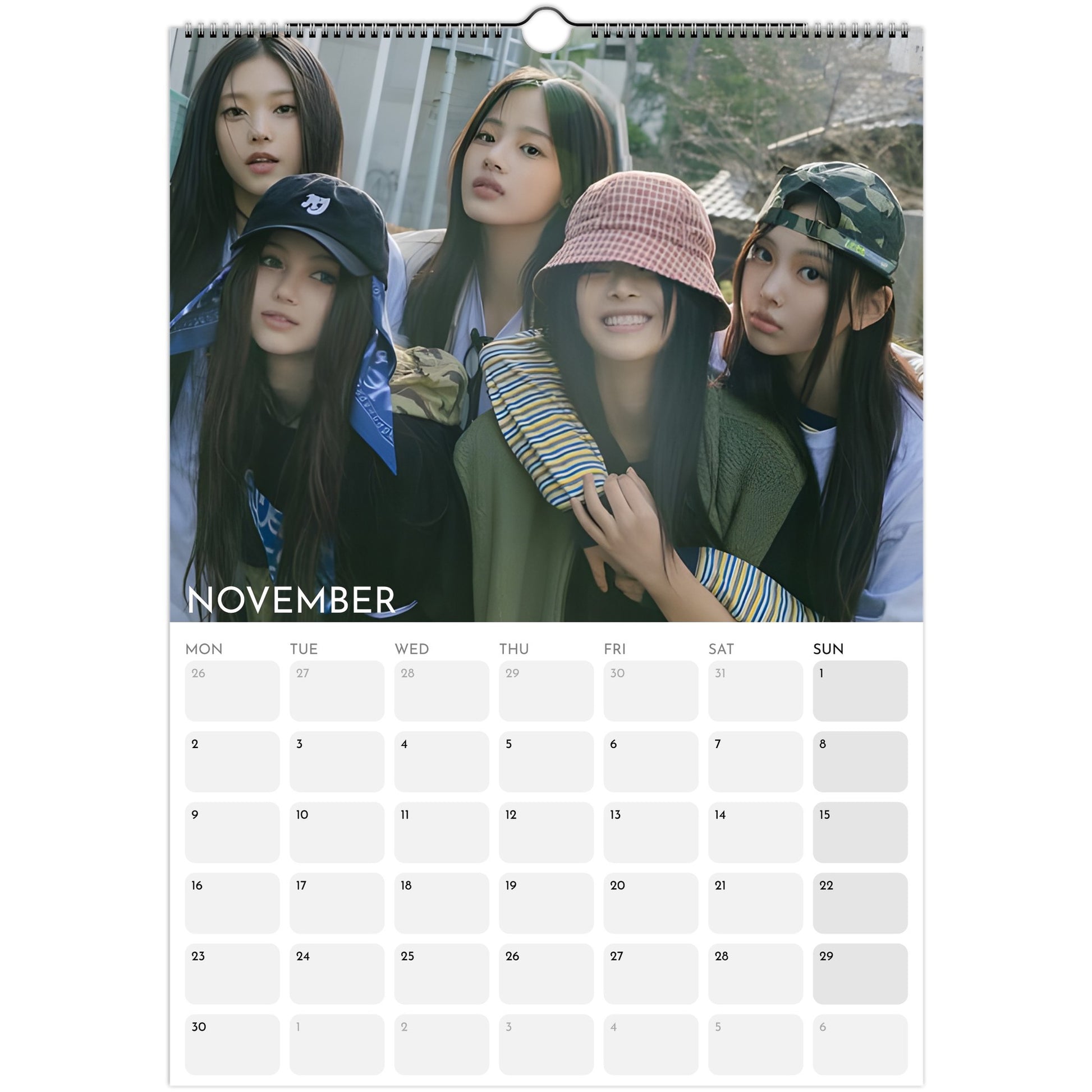 NewJeans 2026 A3 wall calendar November