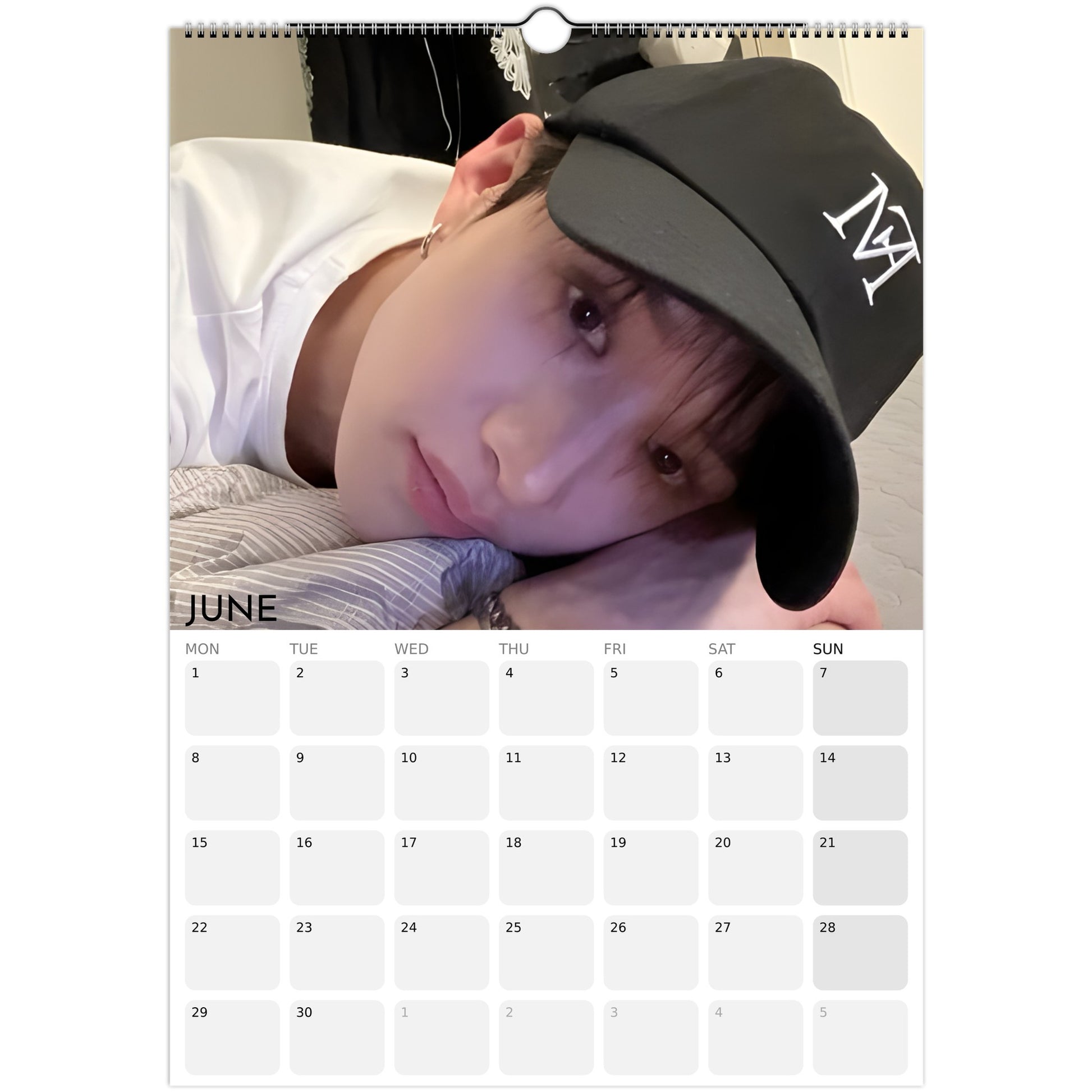 Stray Kids Bang Chan 2026 A3 wall calendar June