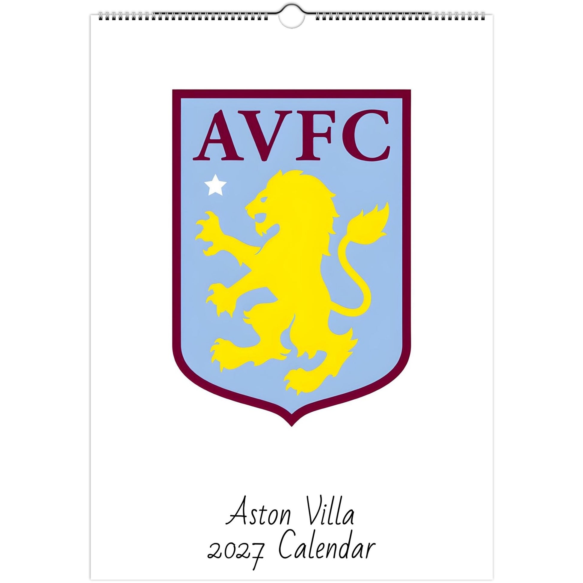 Aston Villa 2027 calendar cover