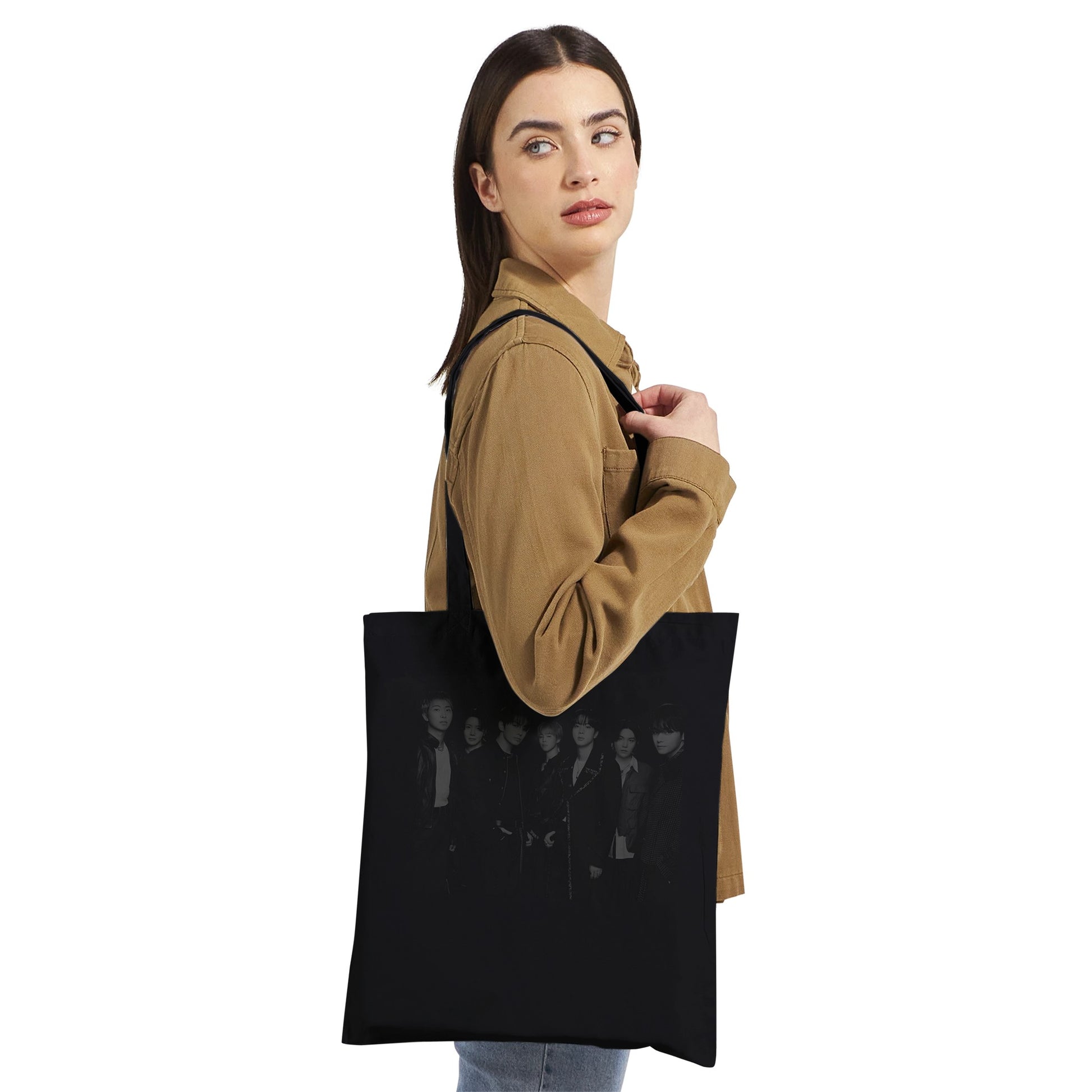 BTS 2026 logo back print tote