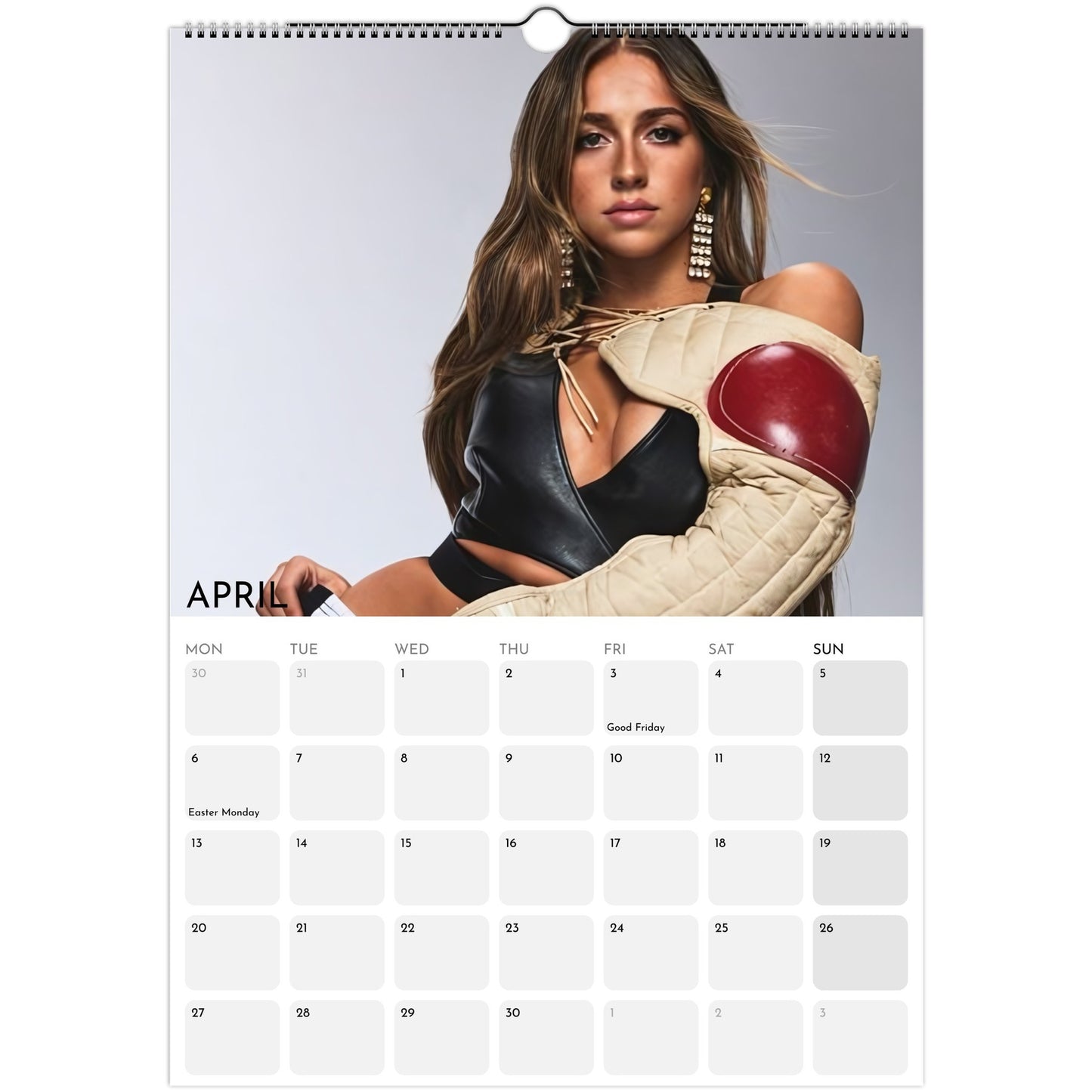 Tate McRae 2026 A3 wall calendar April