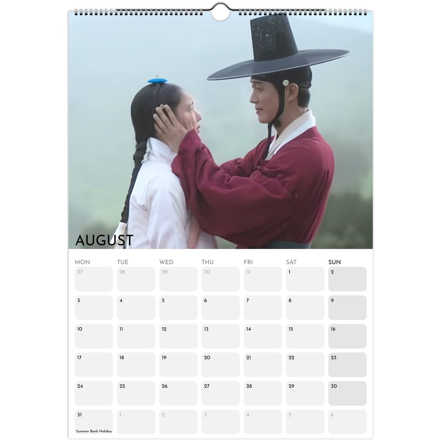 My Dearest 2026 A3 wall calendar August