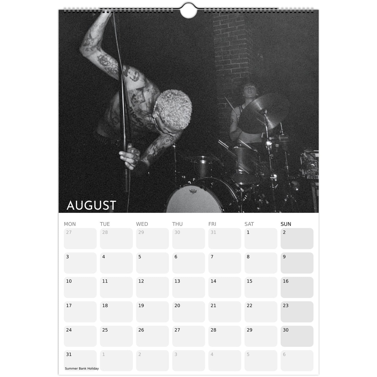 EKKSTACY 2026 A3 wall calendar August