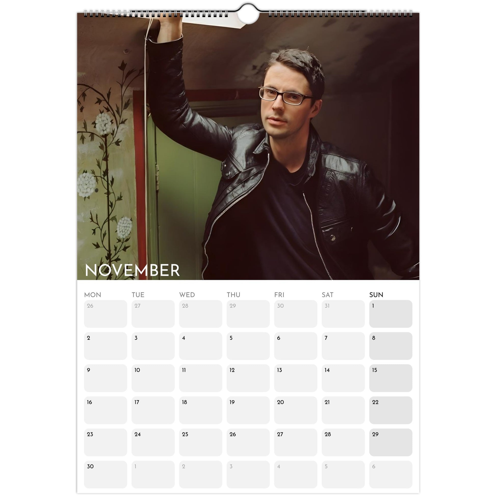 Matthew Goode 2026 A3 wall calendar November