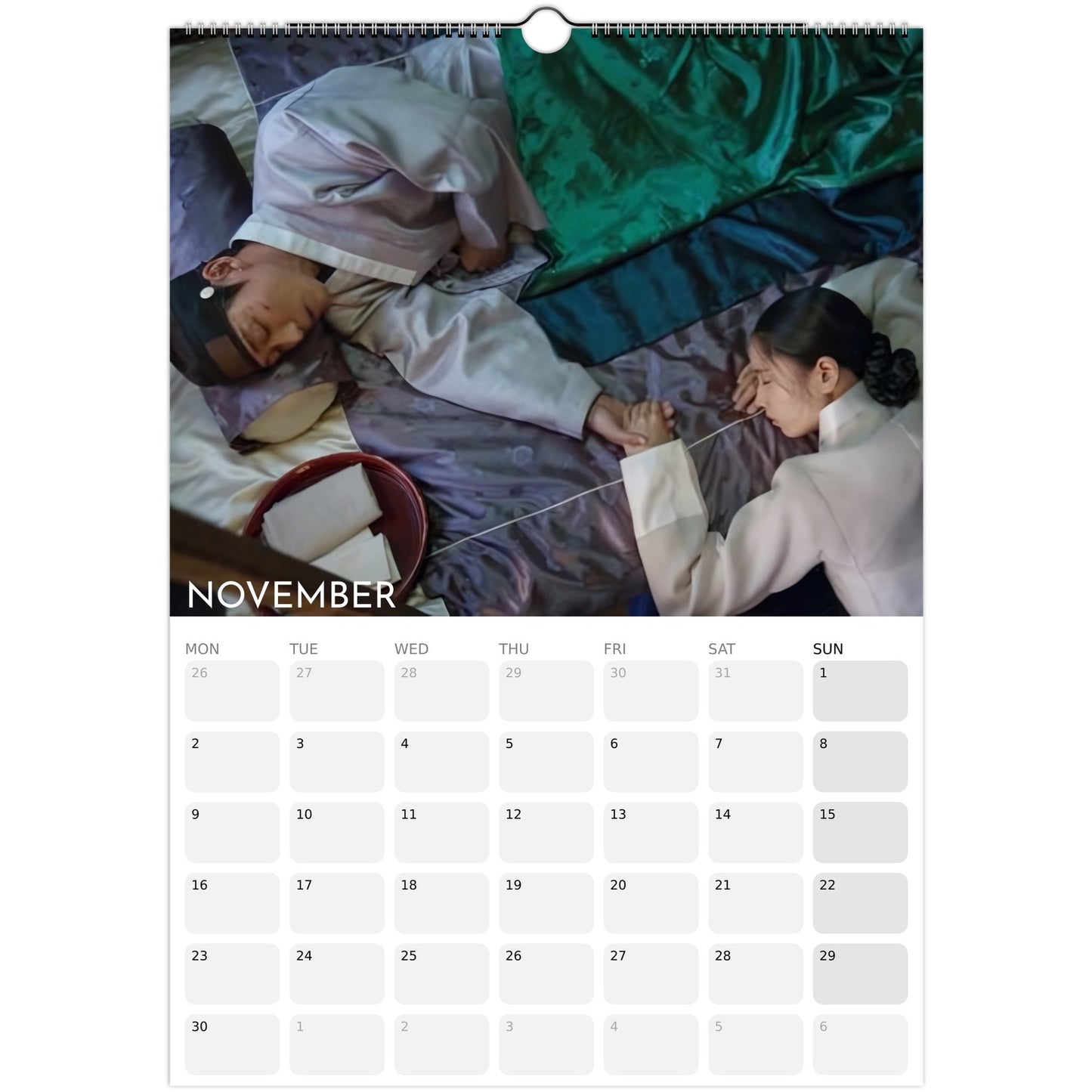 My Dearest 2026 A3 wall calendar November