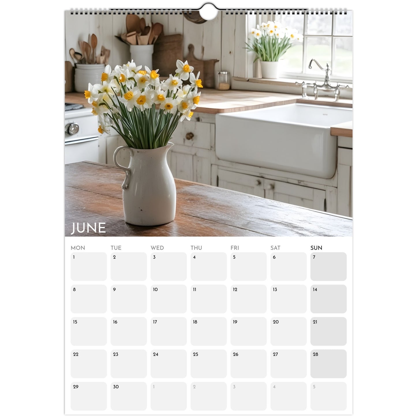 Dreams of Simplicity 2026 A3 wall calendar June