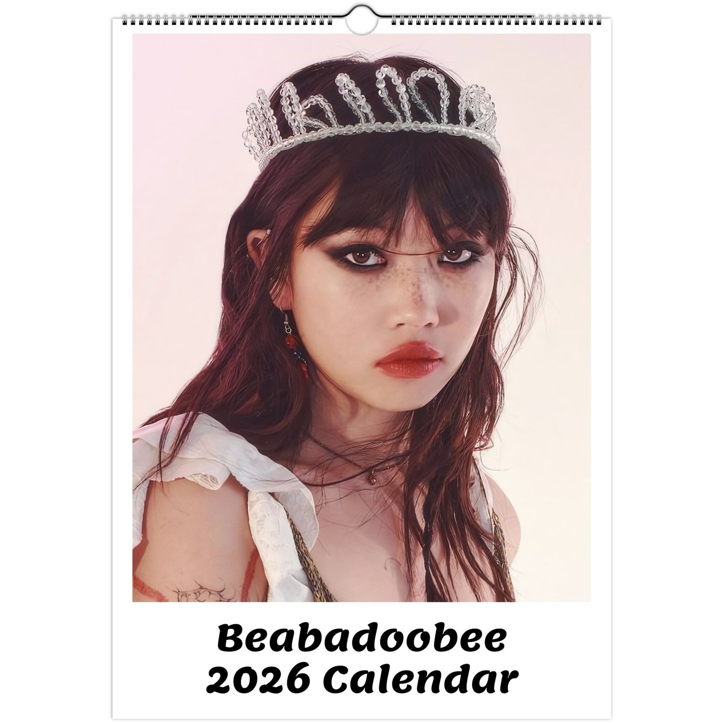 Beabadoobee 2026 A3 wall calendar front cover