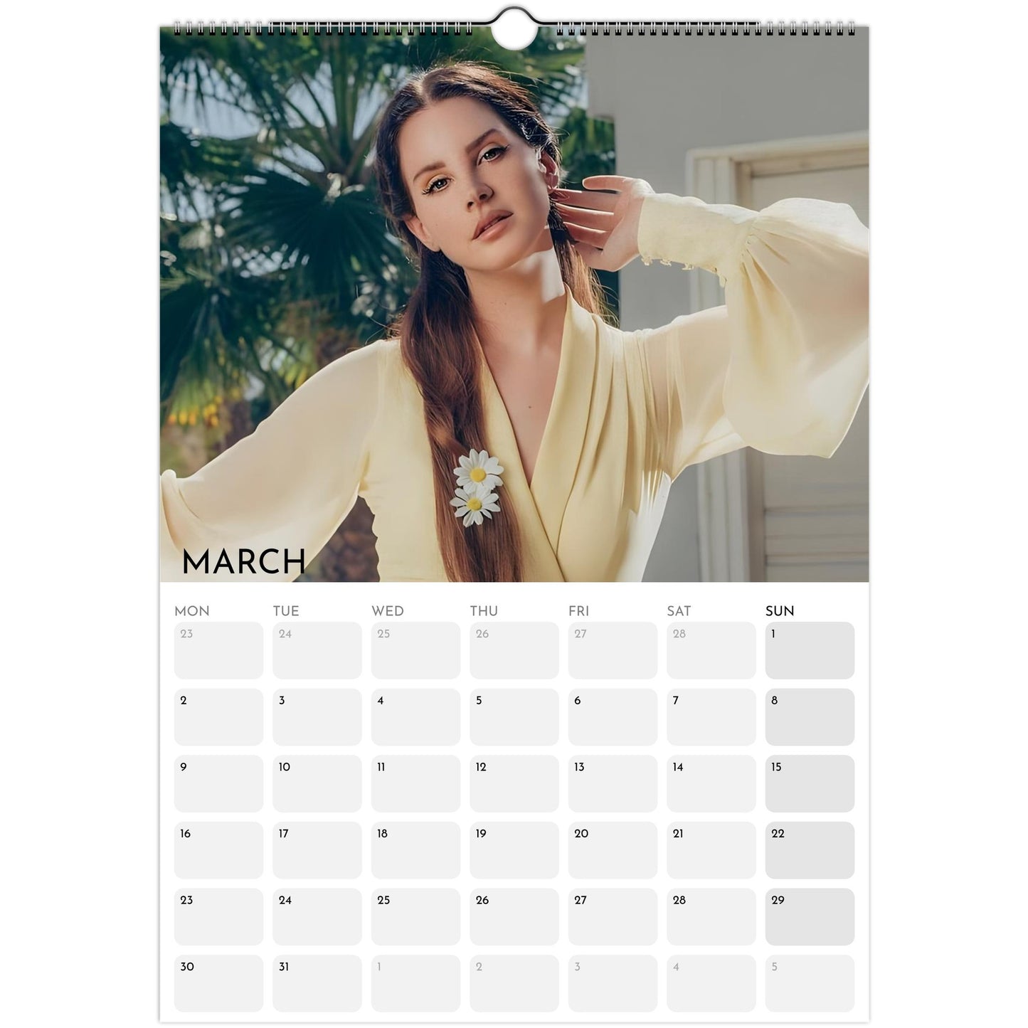 Lana Del Rey 2026 A3 wall calendar March