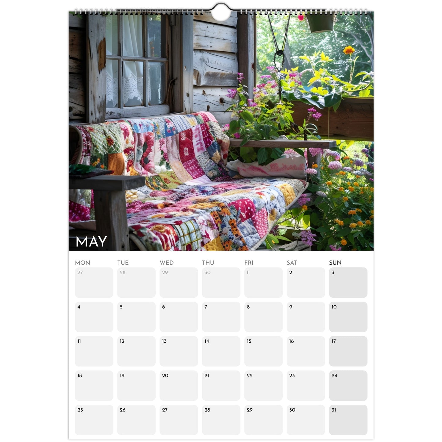 Dreams of Simplicity 2026 A3 wall calendar May