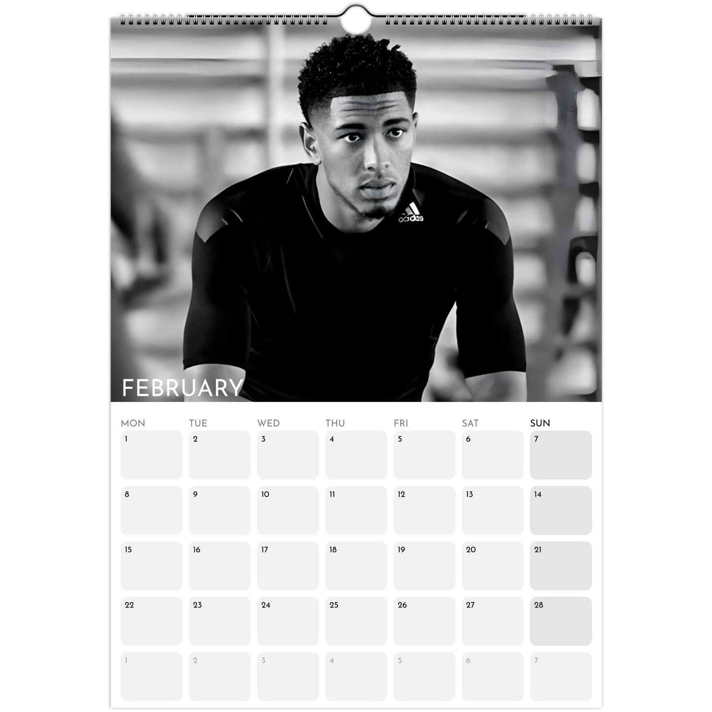 Jude Bellingham 2026 A3 wall calendar February 2027