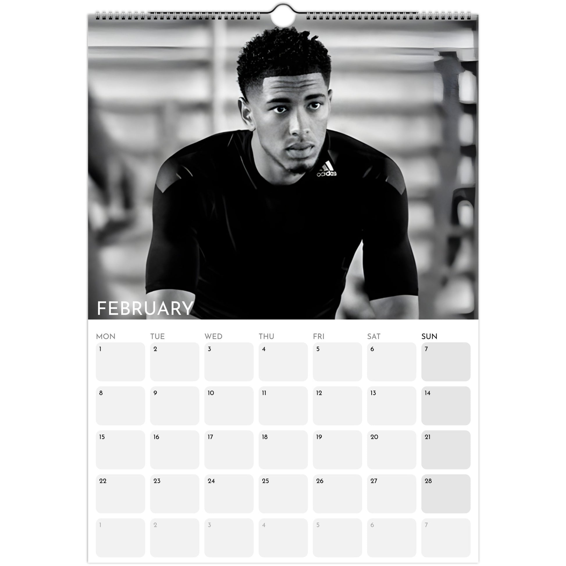 Jude Bellingham 2026 A3 wall calendar February 2027