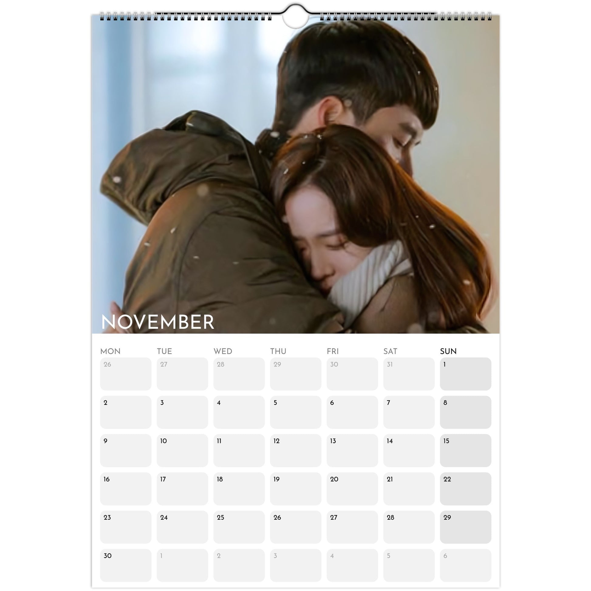 Crash Landing on You 2026 A3 wall calendar November
