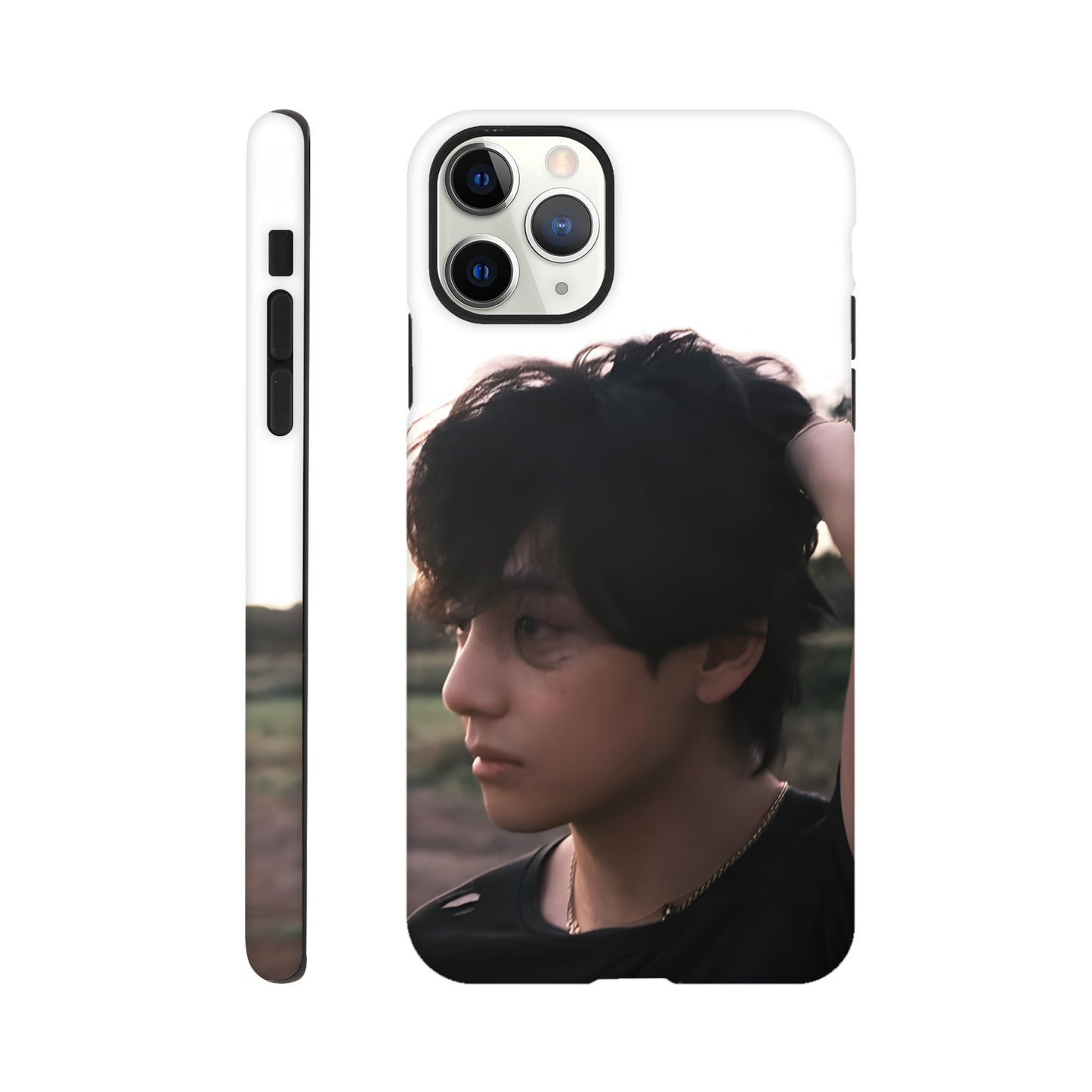 Taehyung tough iPhone case for stylish K‑pop protection