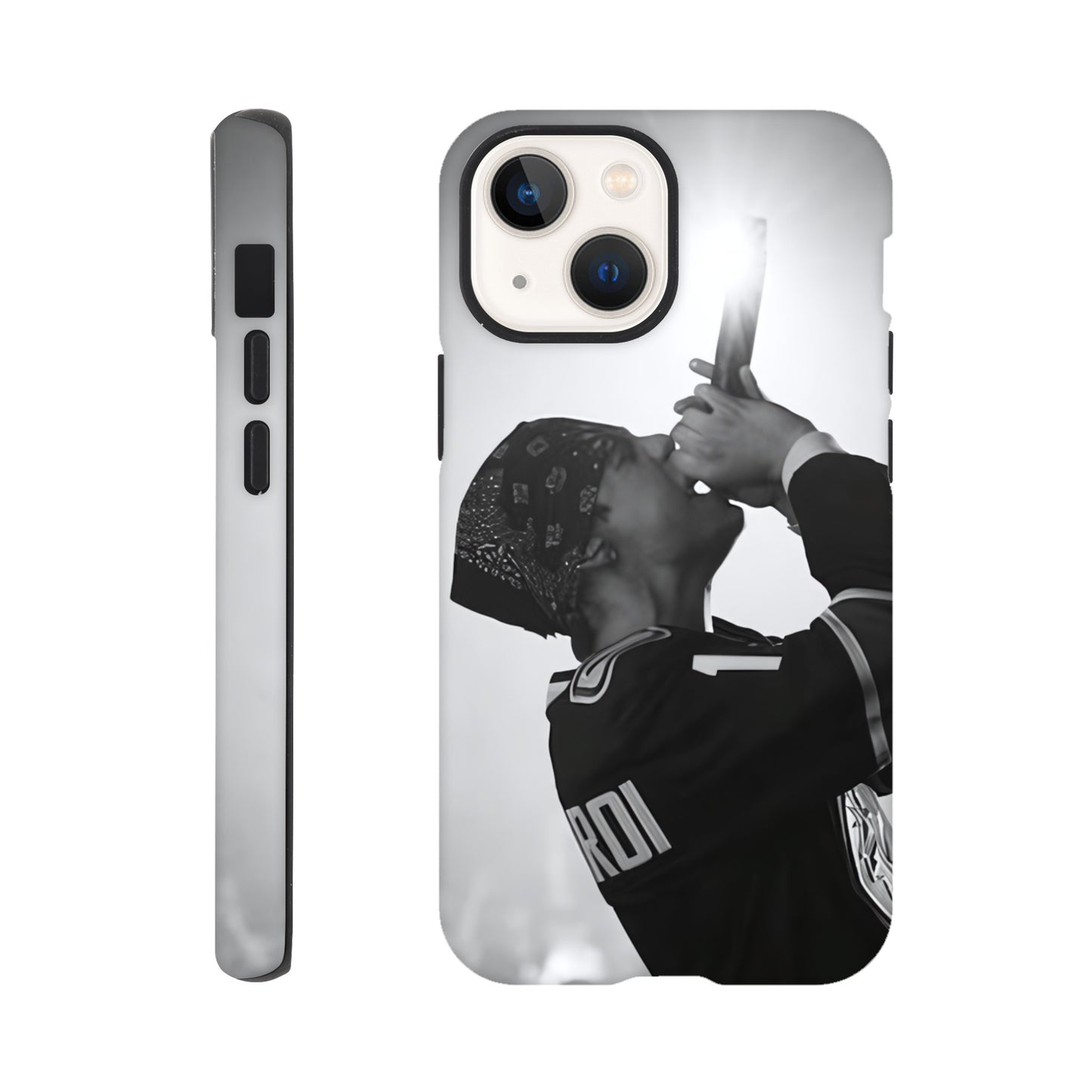 Dual‑layer protective iPhone case with The Kid LAROI aesthetic