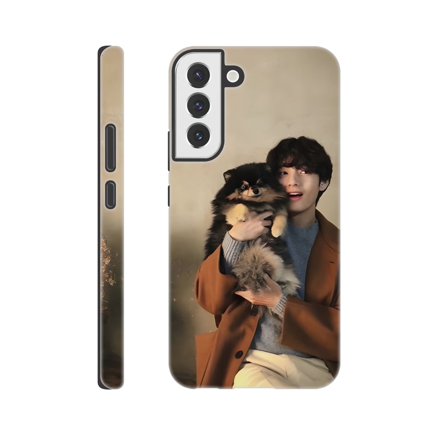 Stylish BTS V Samsung tough case with Yeontan design