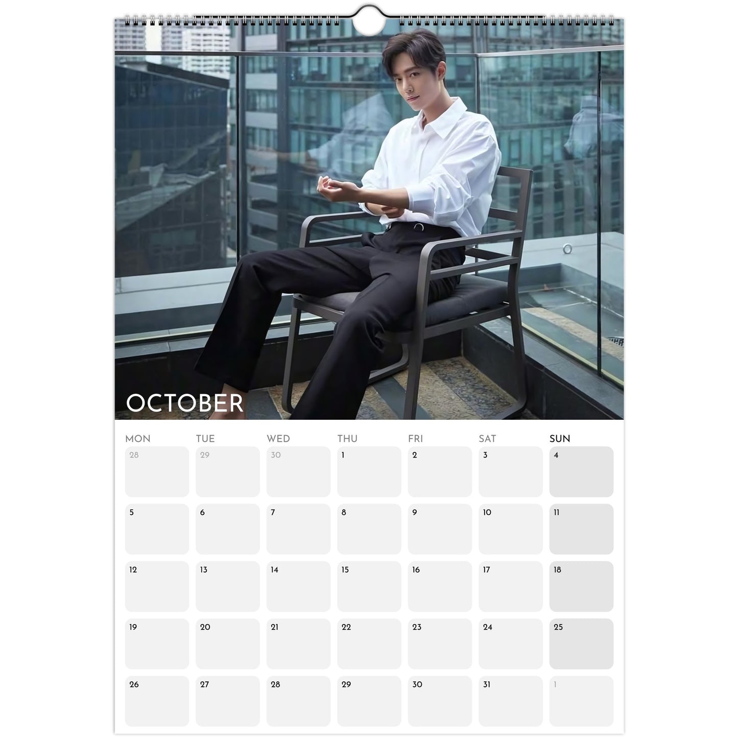 Xiao Zhan 2026 A3 wall calendar October