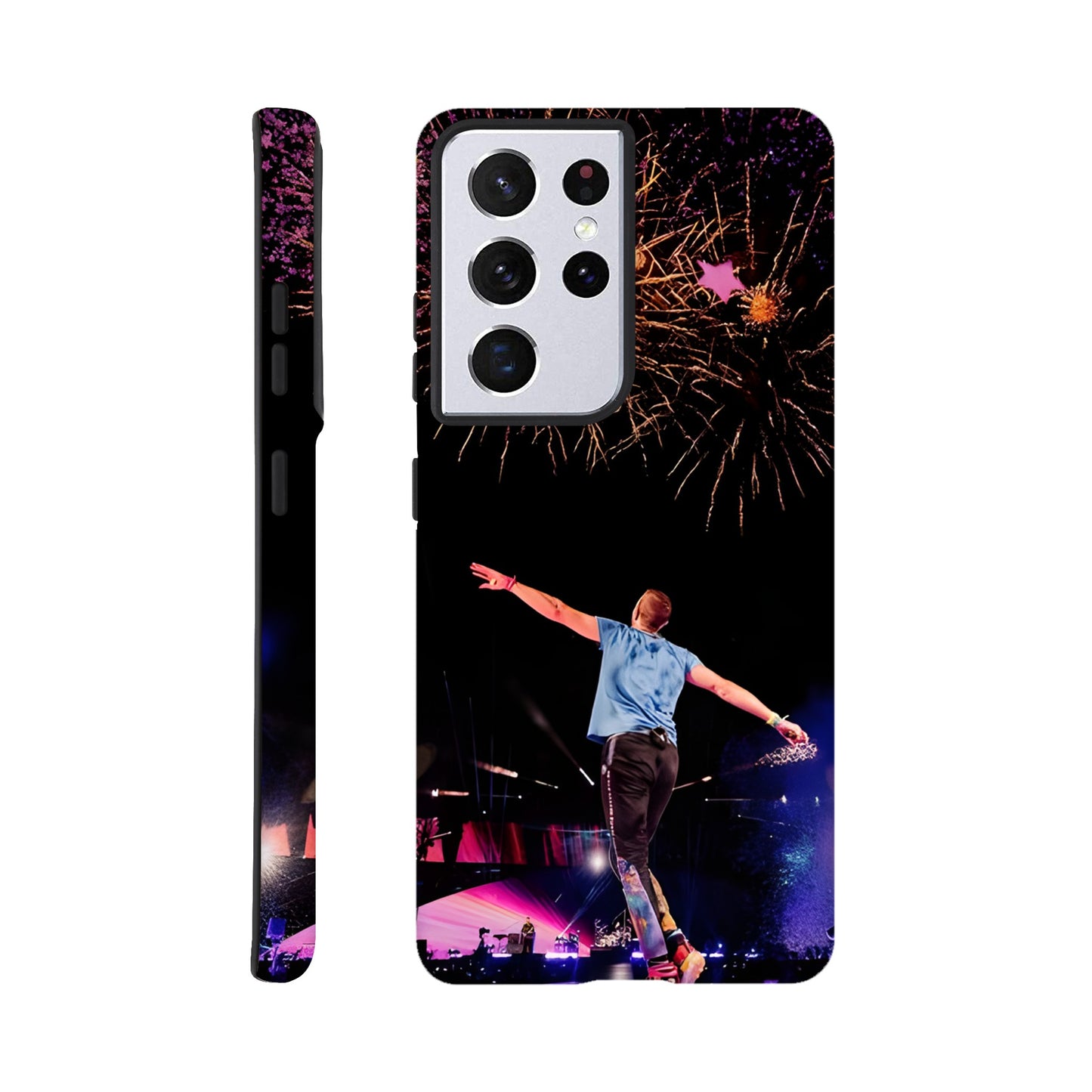 Coldplay fireworks Samsung case with scratch‑resistant finish
