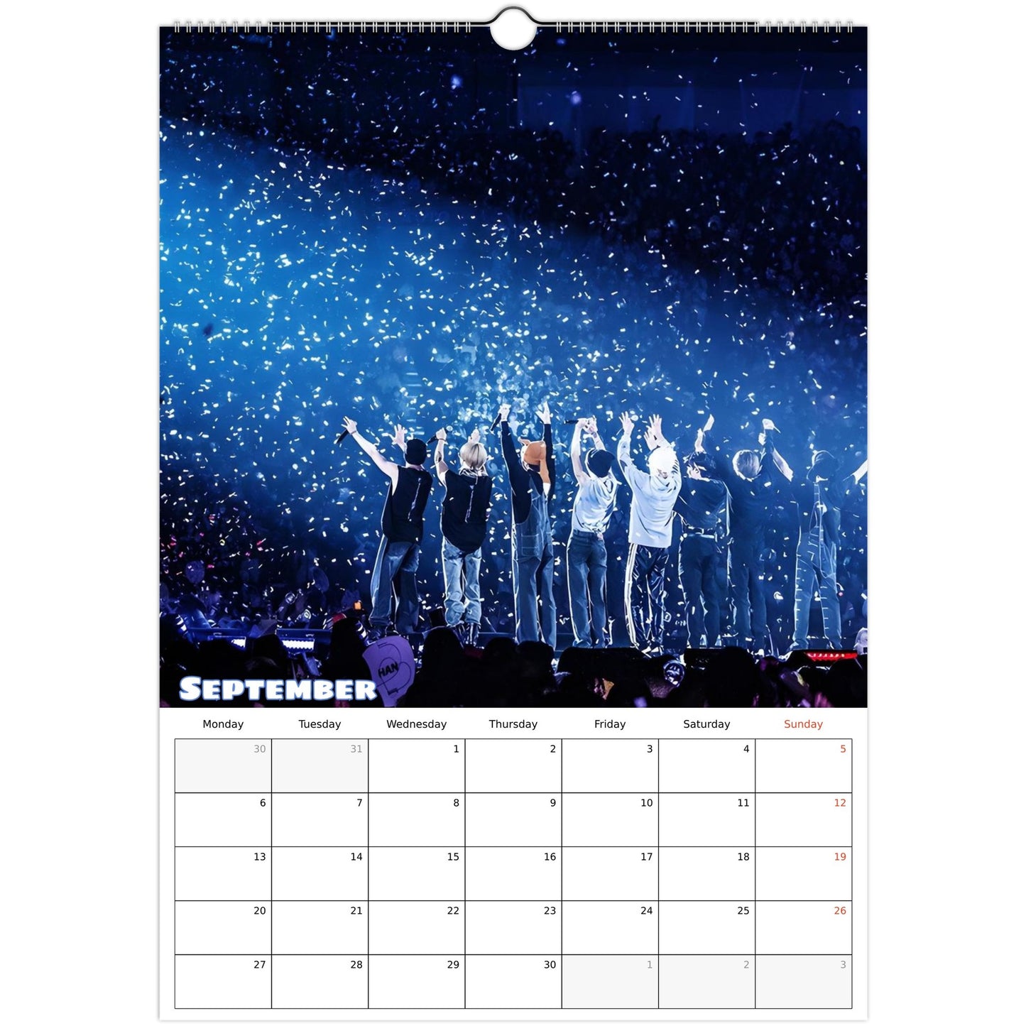 Stray Kids Calendar September page